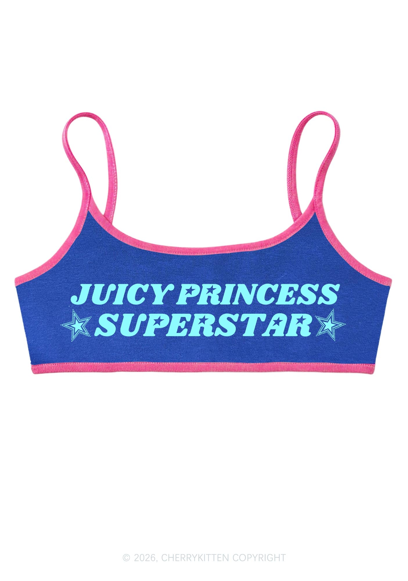Juicy Princess Superstar Y2K Super Crop Cami Cherrykitten