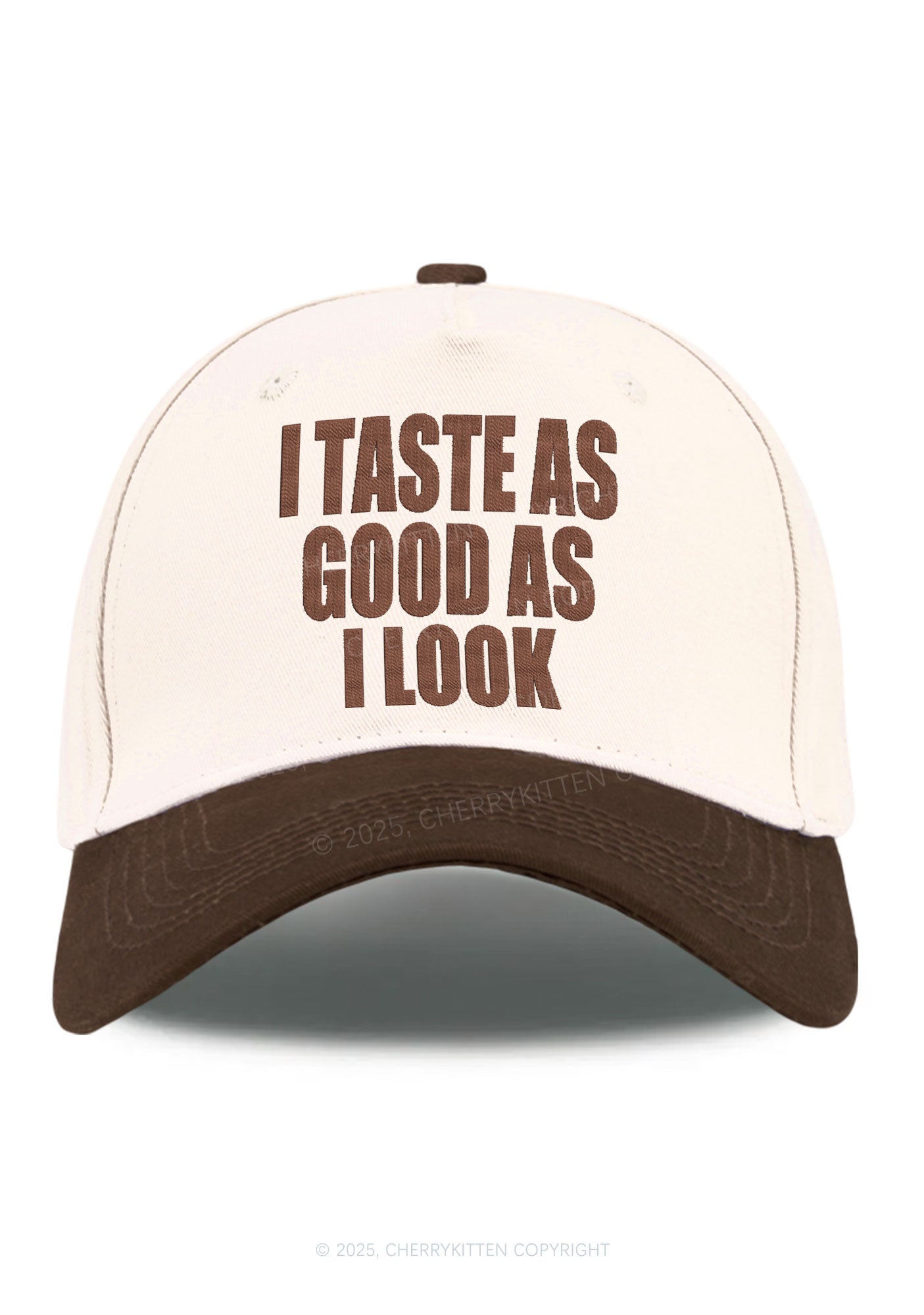 Embroidered Taste Good Y2K Color Block Baseball Cap Cherrykitten