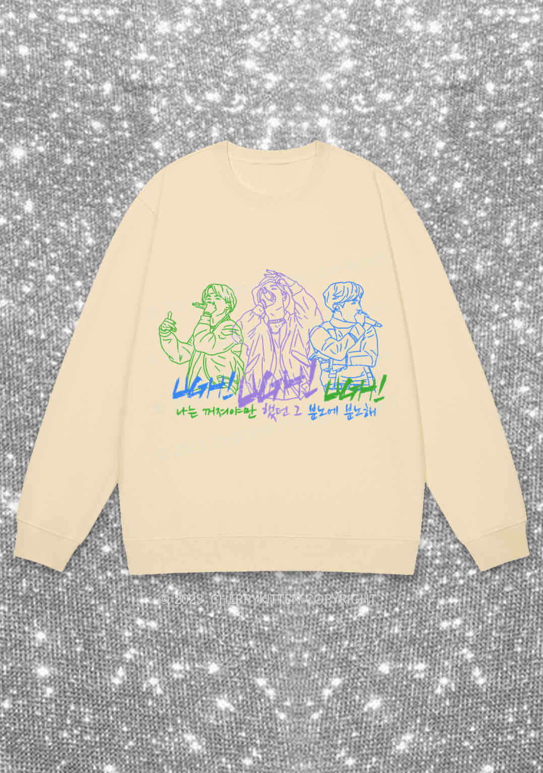 UGH Bangtan Rapline Kpop Y2K Sweatshirt Cherrykitten