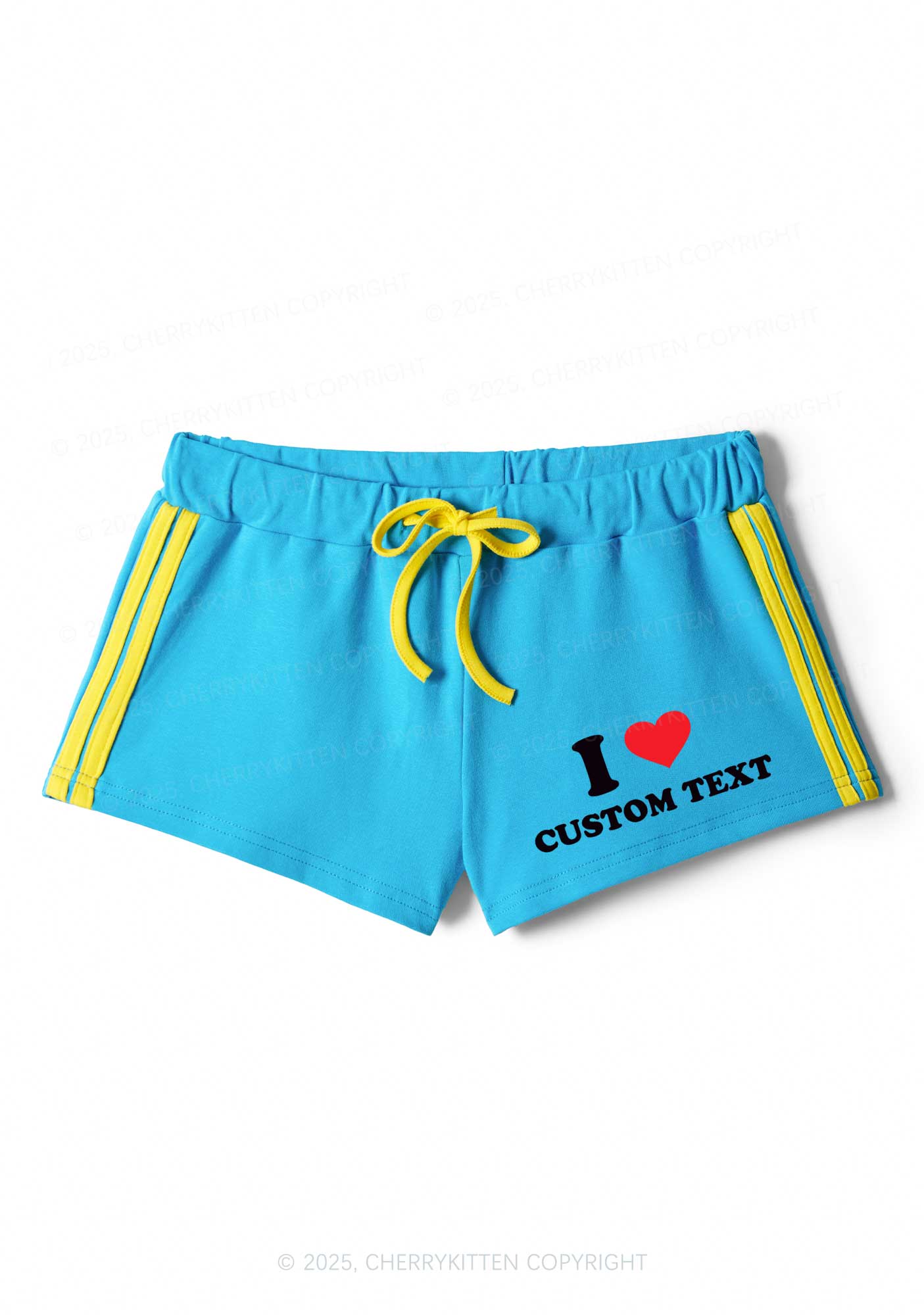I Love Custom Personalized Y2K Drawstring Mini Shorts Cherrykitten