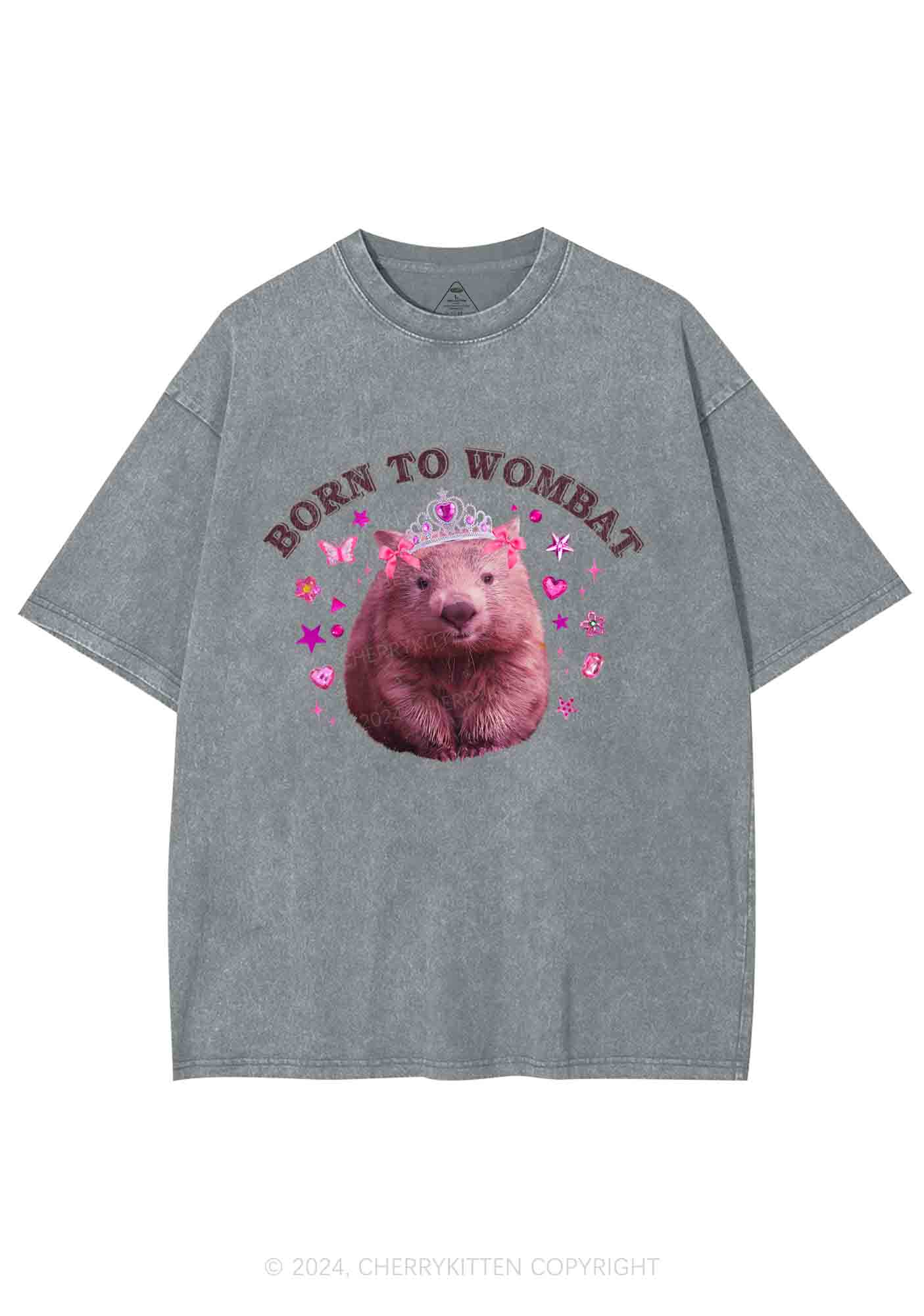 Born to Wombat Y2K Washed Tee Cherrykitten