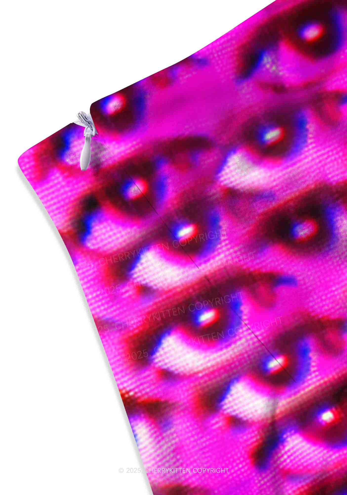 Halloween Pink Eyes Y2K Print Mini Skirt Cherrykitten