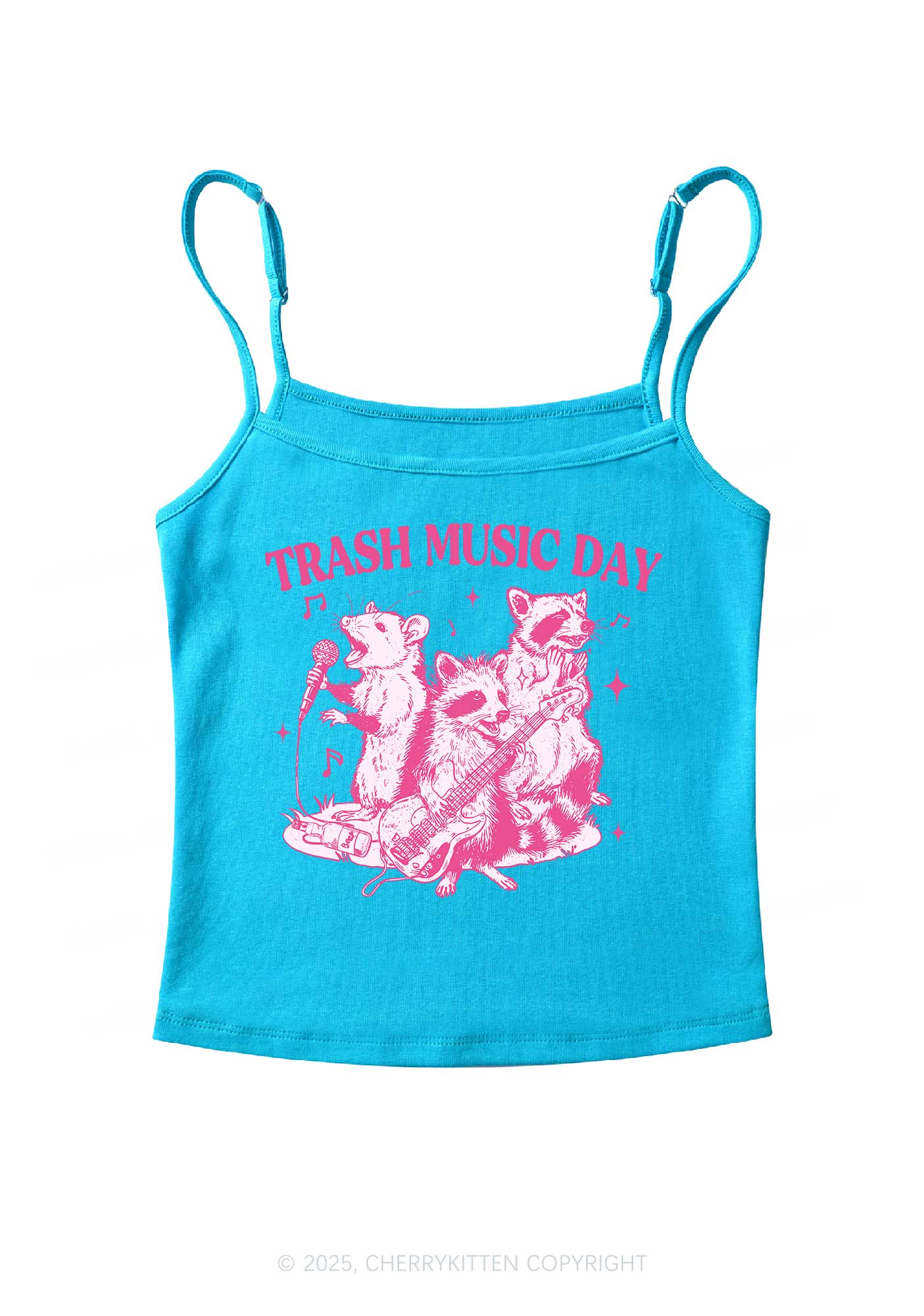 Trash Music Day Y2K Spaghetti Strap Cami Cherrykitten
