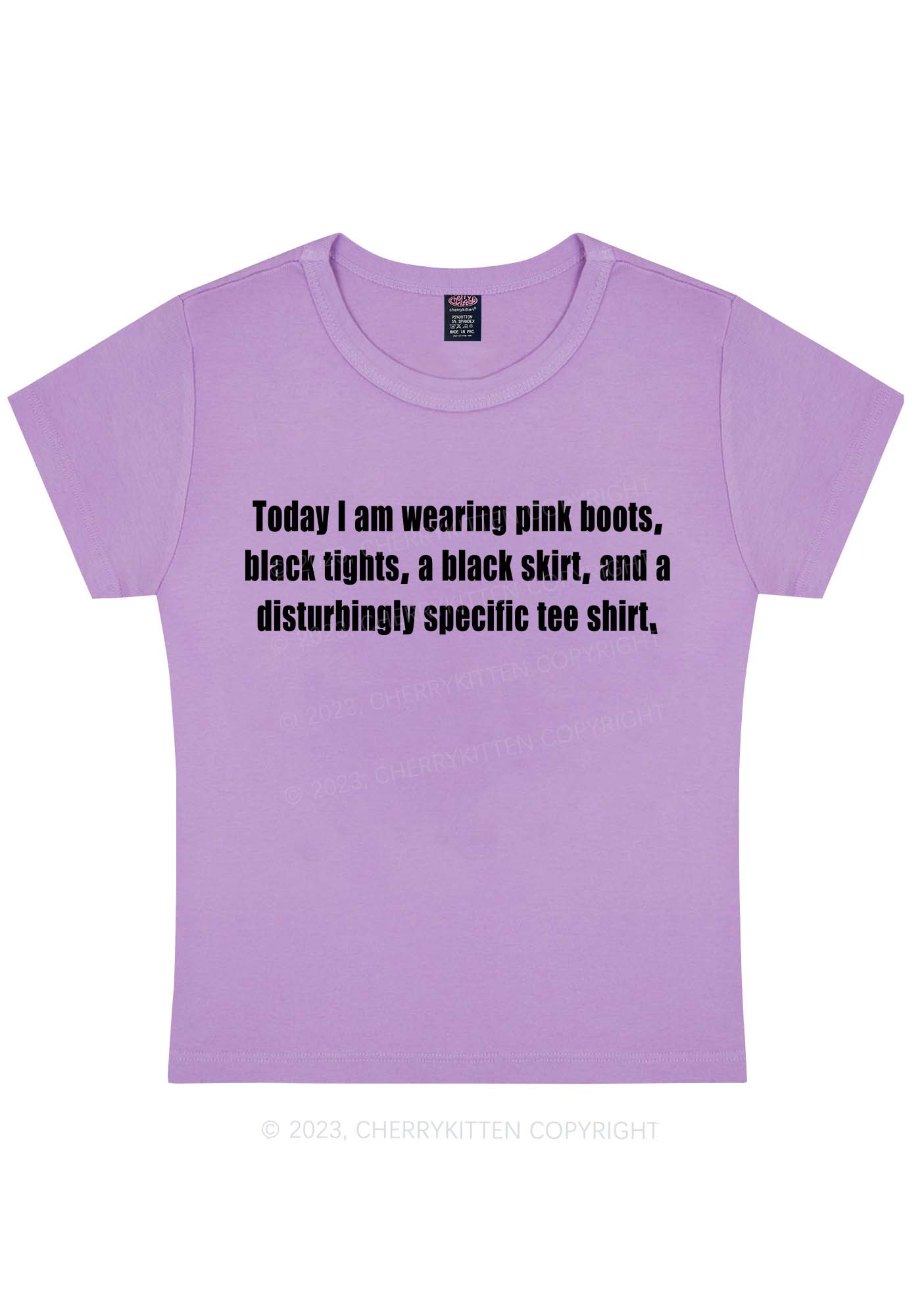 Curvy Disturbingly Specific Y2K Baby Tee Cherrykitten