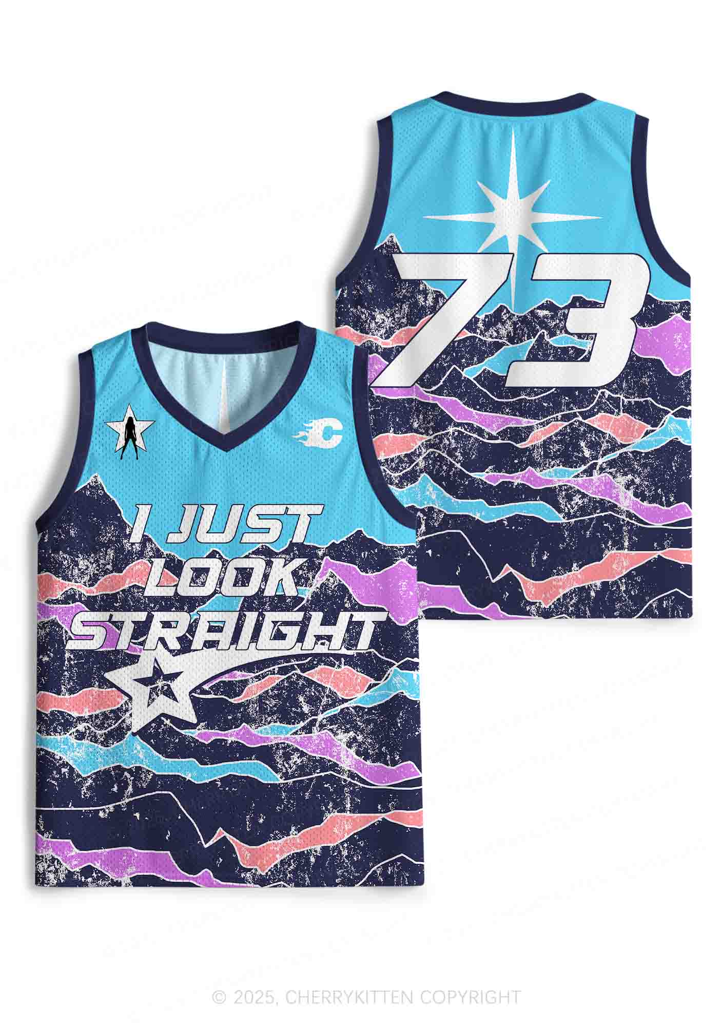 Custom I Just Look Straight Pride Y2K Sport Jersey Tank Cherrykitten