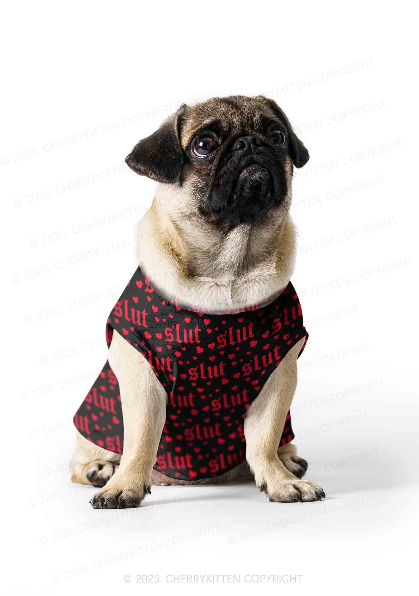 Black Slxt Y2K Pet Tank Top Cherrykitten