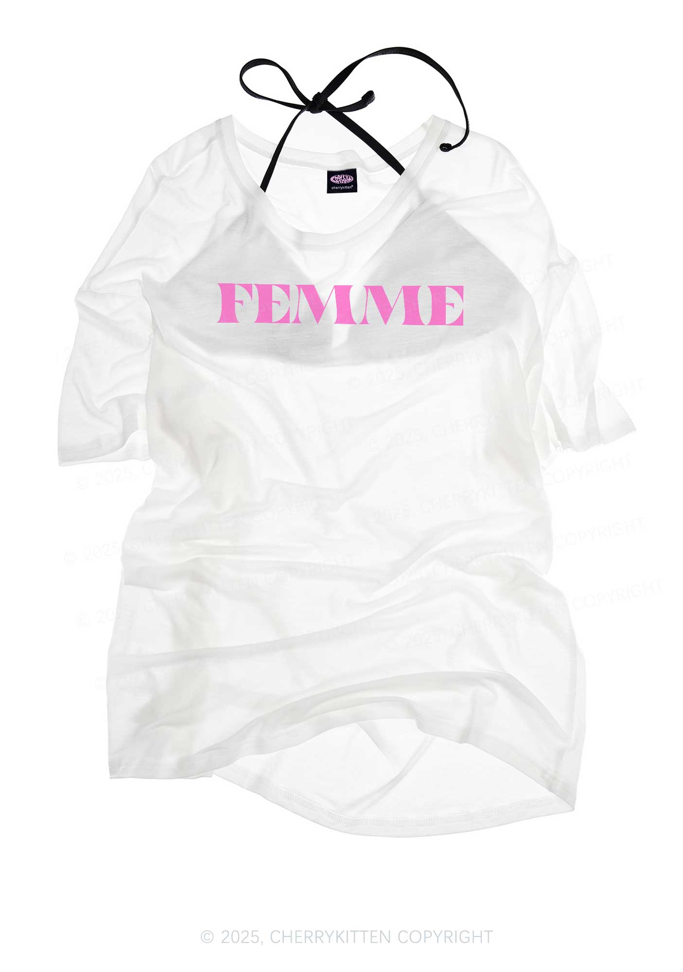 Femme Pride Y2K Sheer Boyfriend Tee Cherrykitten