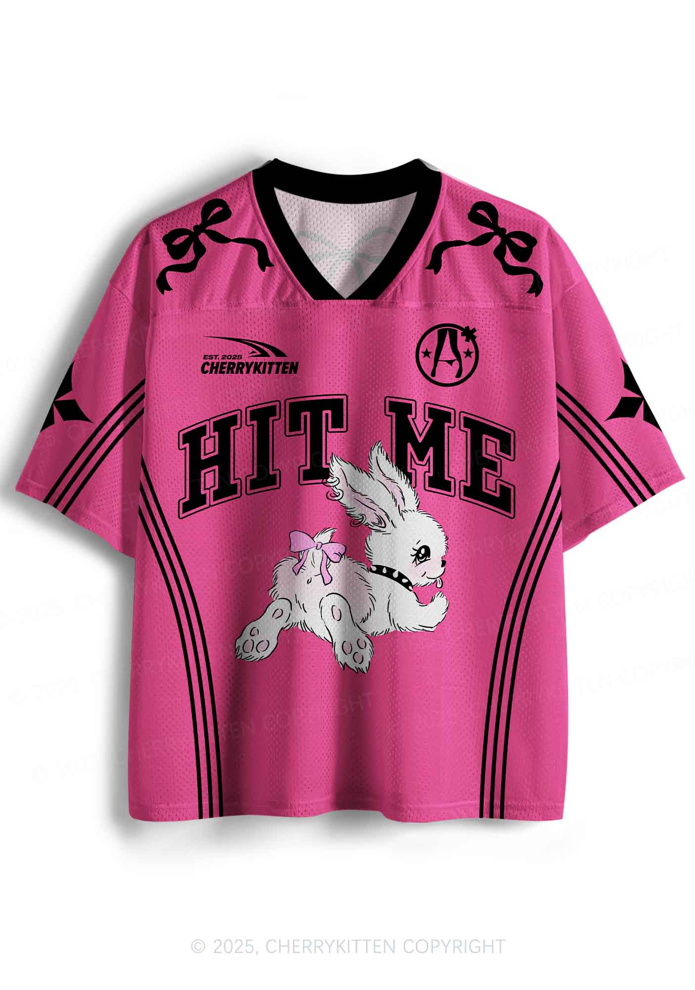 Custom Hit Me White Bunny Y2K Sport Jersey Shirts Cherrykitten