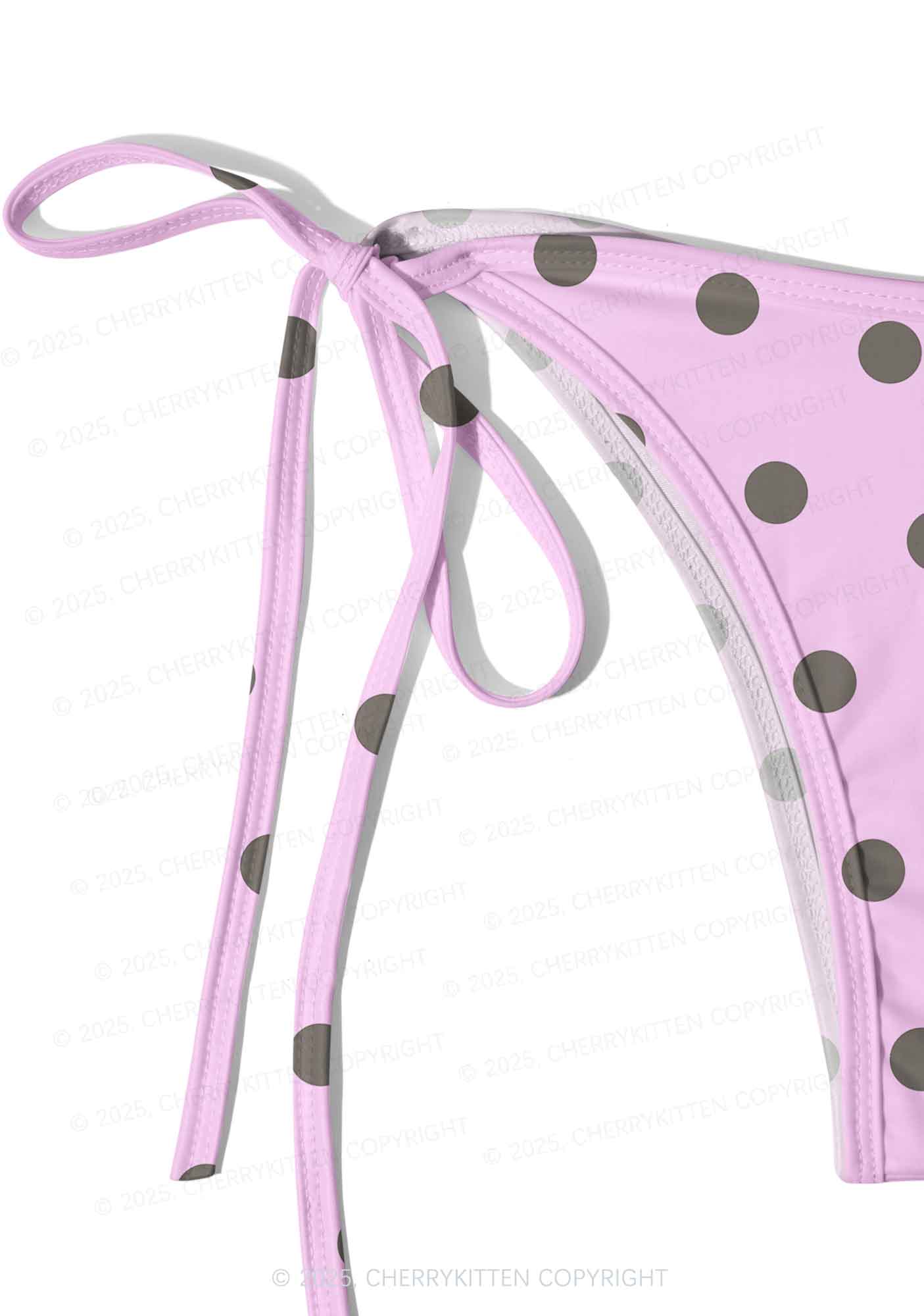 Dotty Pink Y2K Print Bikini Set Cherrykitten