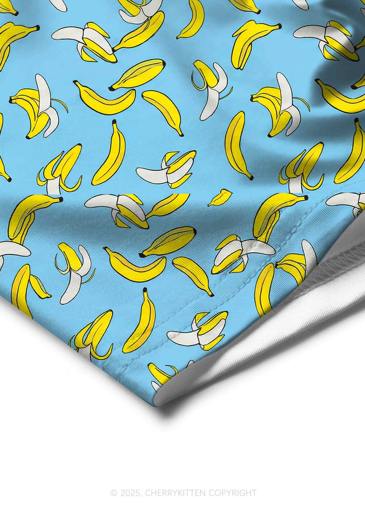 Blue Banana Y2K Print Men Boxer Briefs Cherrykitten