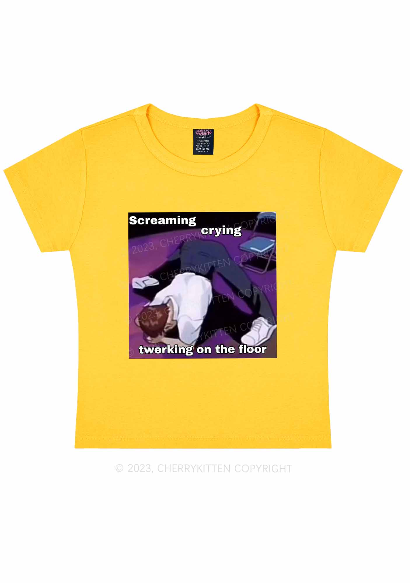 Screaming Crying Twerking Y2K Baby Tee Cherrykitten