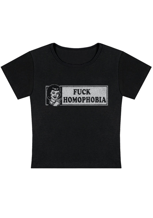 Fxxk Homophobia Y2K Baby Tee
