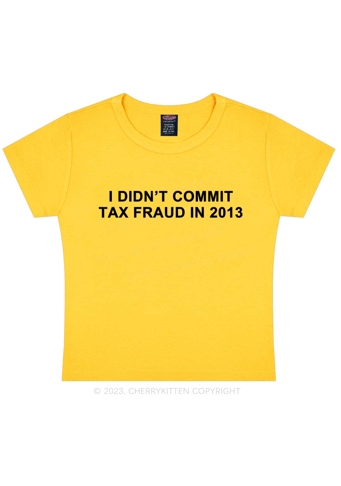 I Didn't Commit Tax Fraud Y2K Baby Tee Cherrykitten