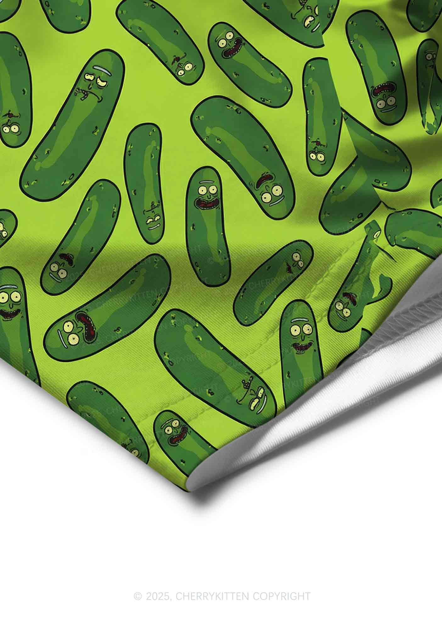 Green Pickles Y2K Print Men Boxer Briefs Cherrykitten