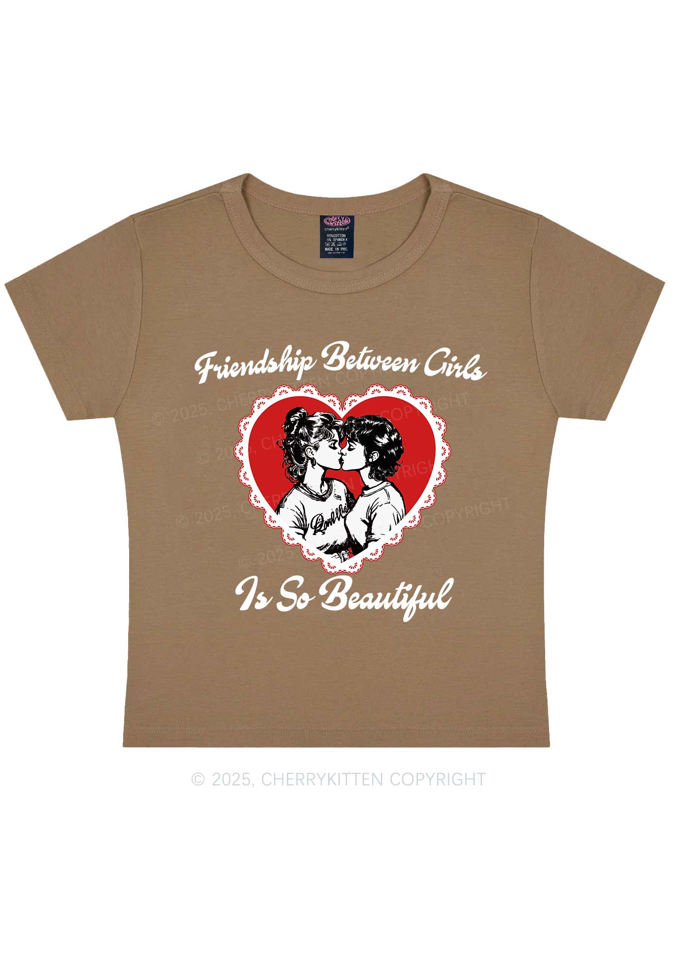 Friendship Between Girls Pride Y2K Baby Tee Cherrykitten