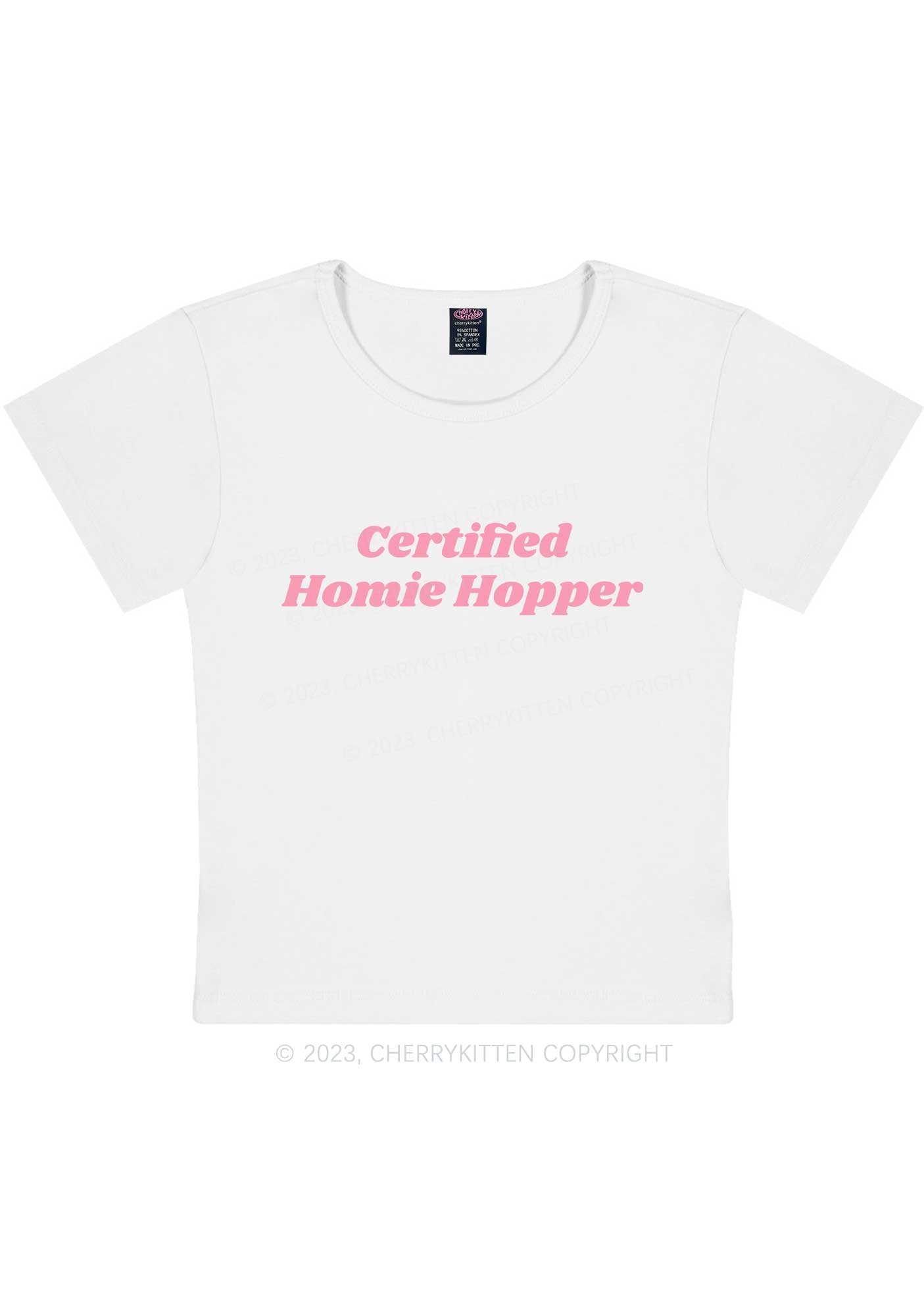 Curvy Certified Homie Hopper Y2K Baby Tee Cherrykitten