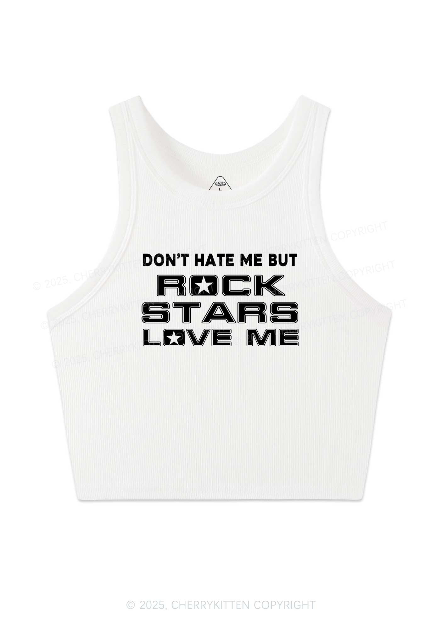 Rock Stars Love Me Y2K Crop Tank Top Cherrykitten