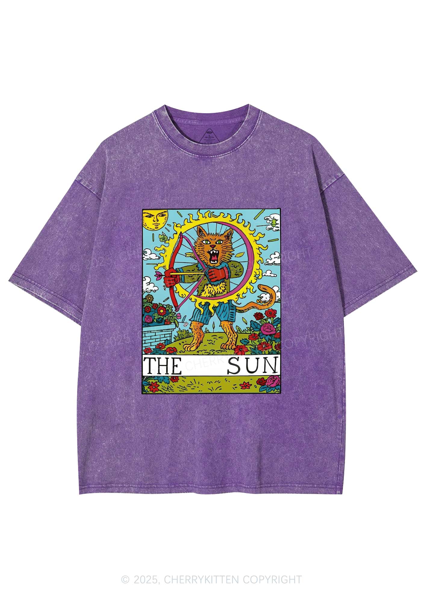 The Sun Cat Y2K Washed Tee Cherrykitten