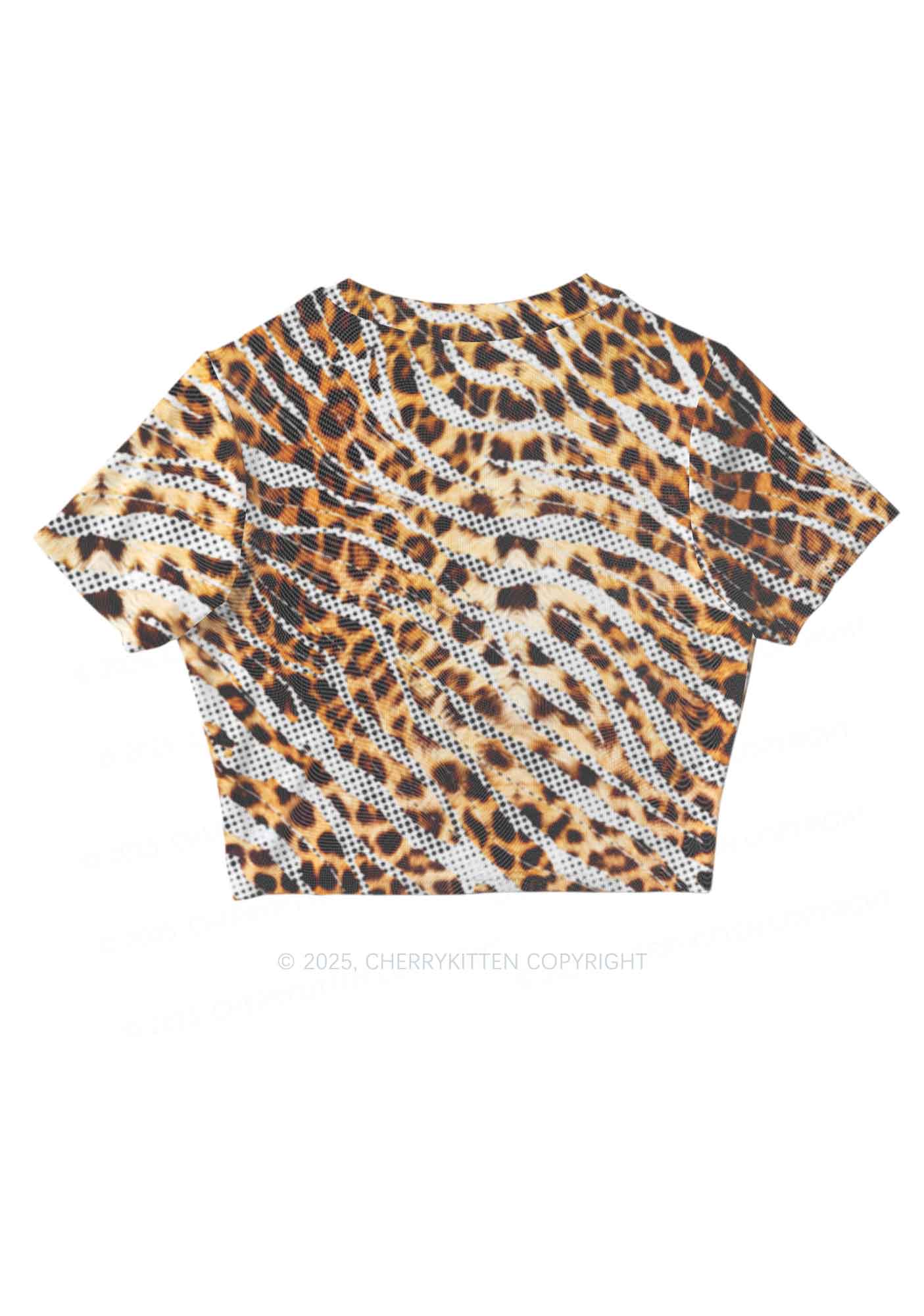 Wild Dots Y2K Mesh Crop Top Cherrykitten