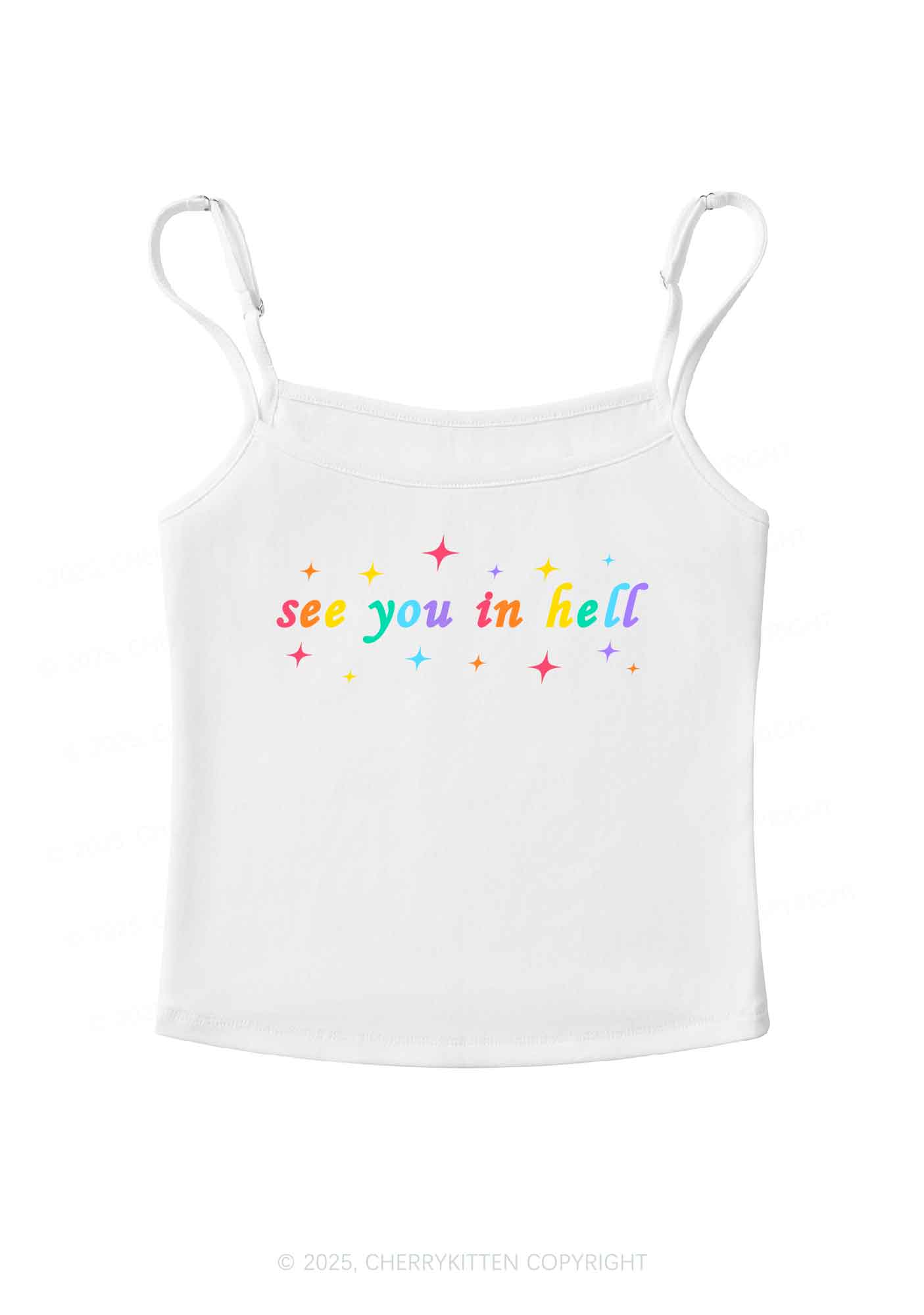 See You In Hell Y2K Spaghetti Strap Cami Cherrykitten