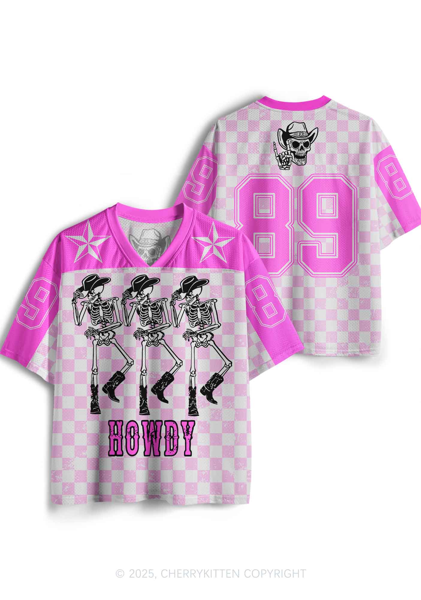 Custom Halloween Howdy Dancing Skeletons Y2K Sport Jersey Shirts Cherrykitten