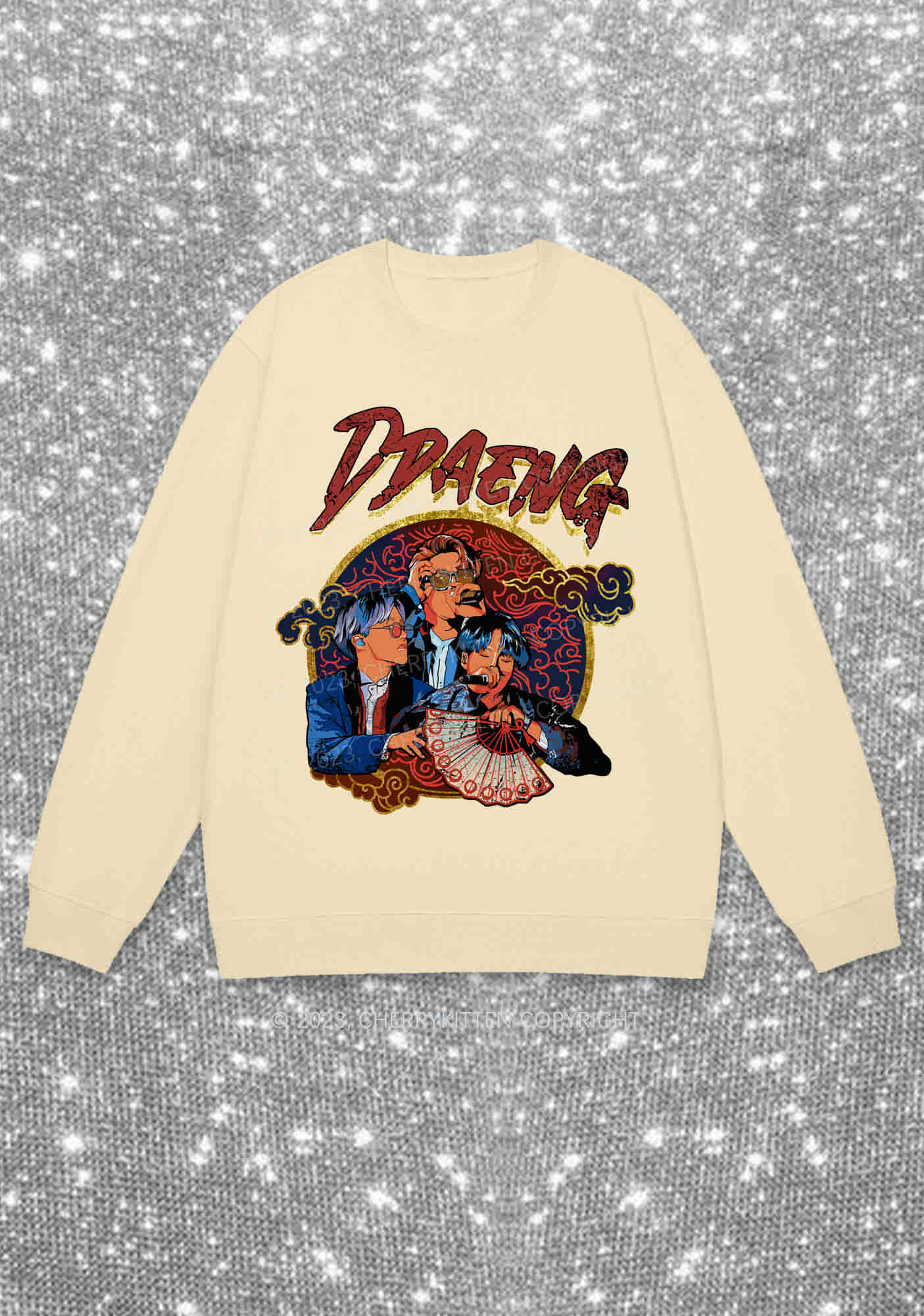 Bangtan Ddaeng Kpop Y2K Sweatshirt Cherrykitten