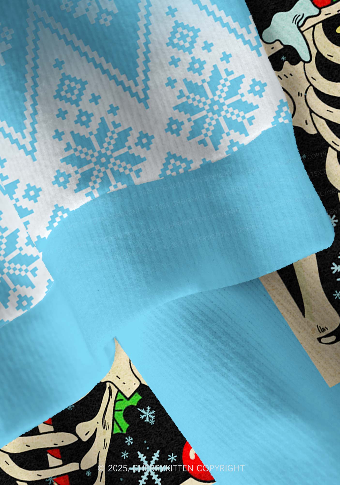 Dead Inside Y2K Christmas Cardigan Knit Sweatshirt Cherrykitten