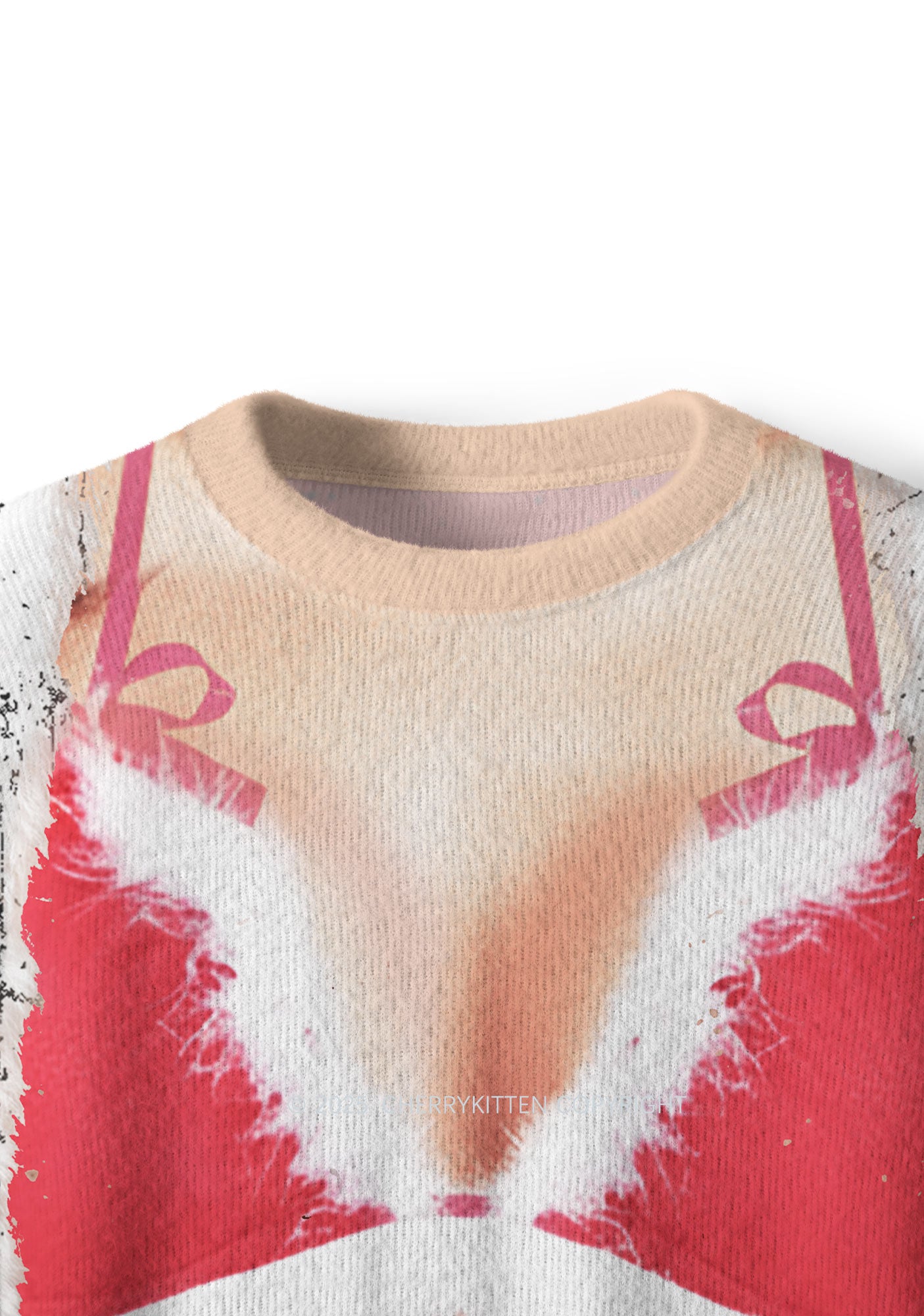Bikini Santa Y2K Christmas Knit Sweatshirt Cherrykitten