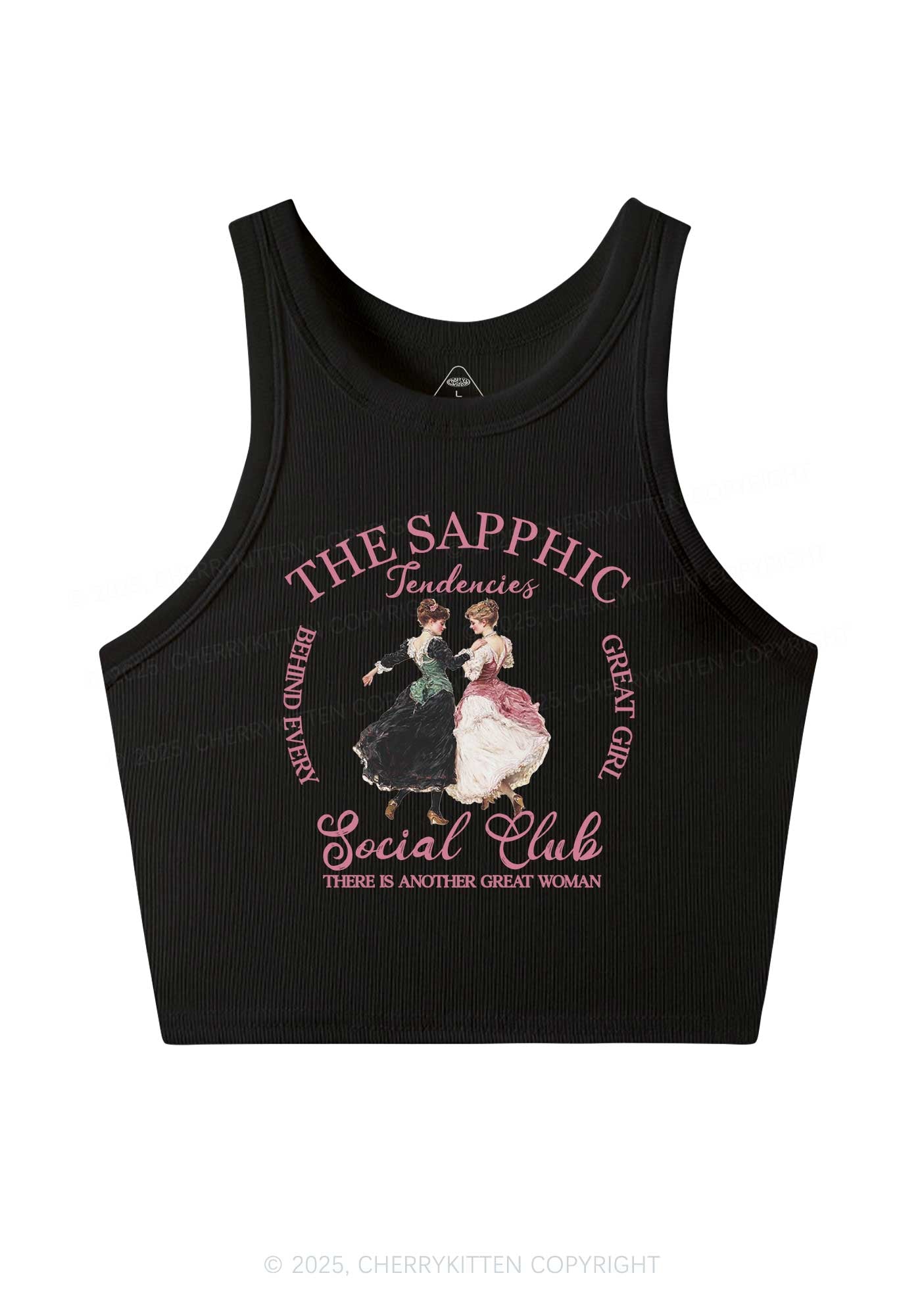 The Sapphic Pride Y2K Crop Tank Top Cherrykitten