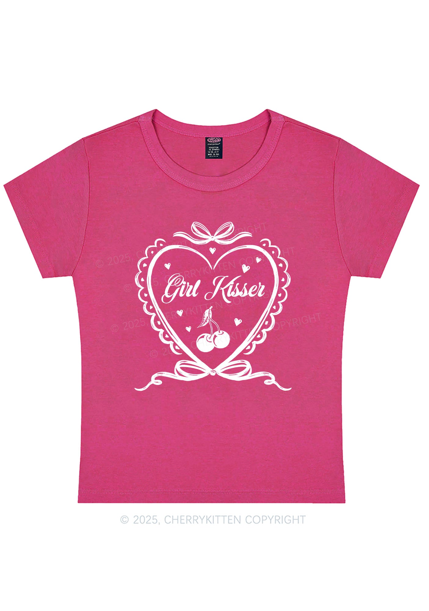 Curvy Girl Kisser Y2K Baby Tee Cherrykitten