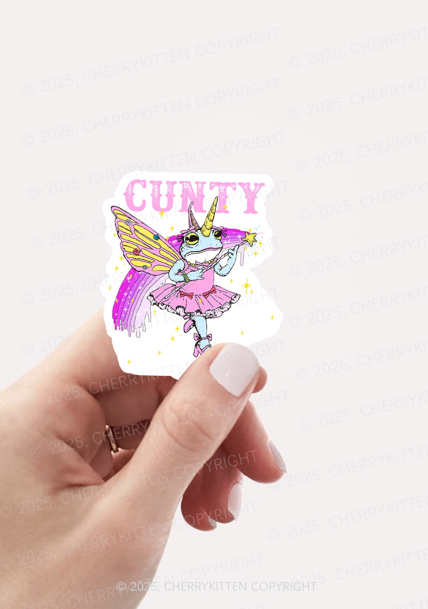 Cxxty Fairy Frog 1Pc Y2K Sticker Cherrykitten