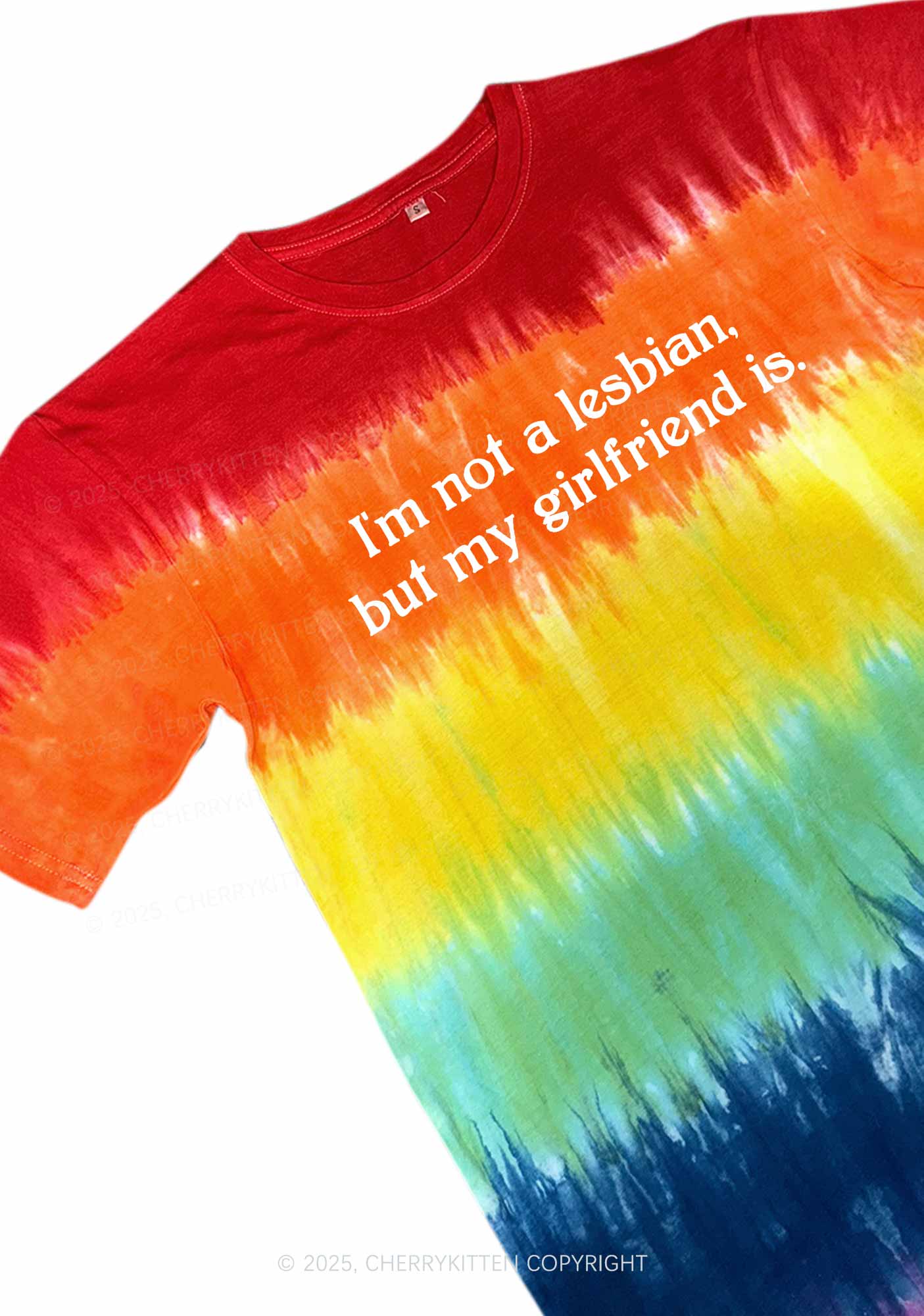 My GF Is Lesbian Pride Y2K Tie Dye Shirts Cherrykitten