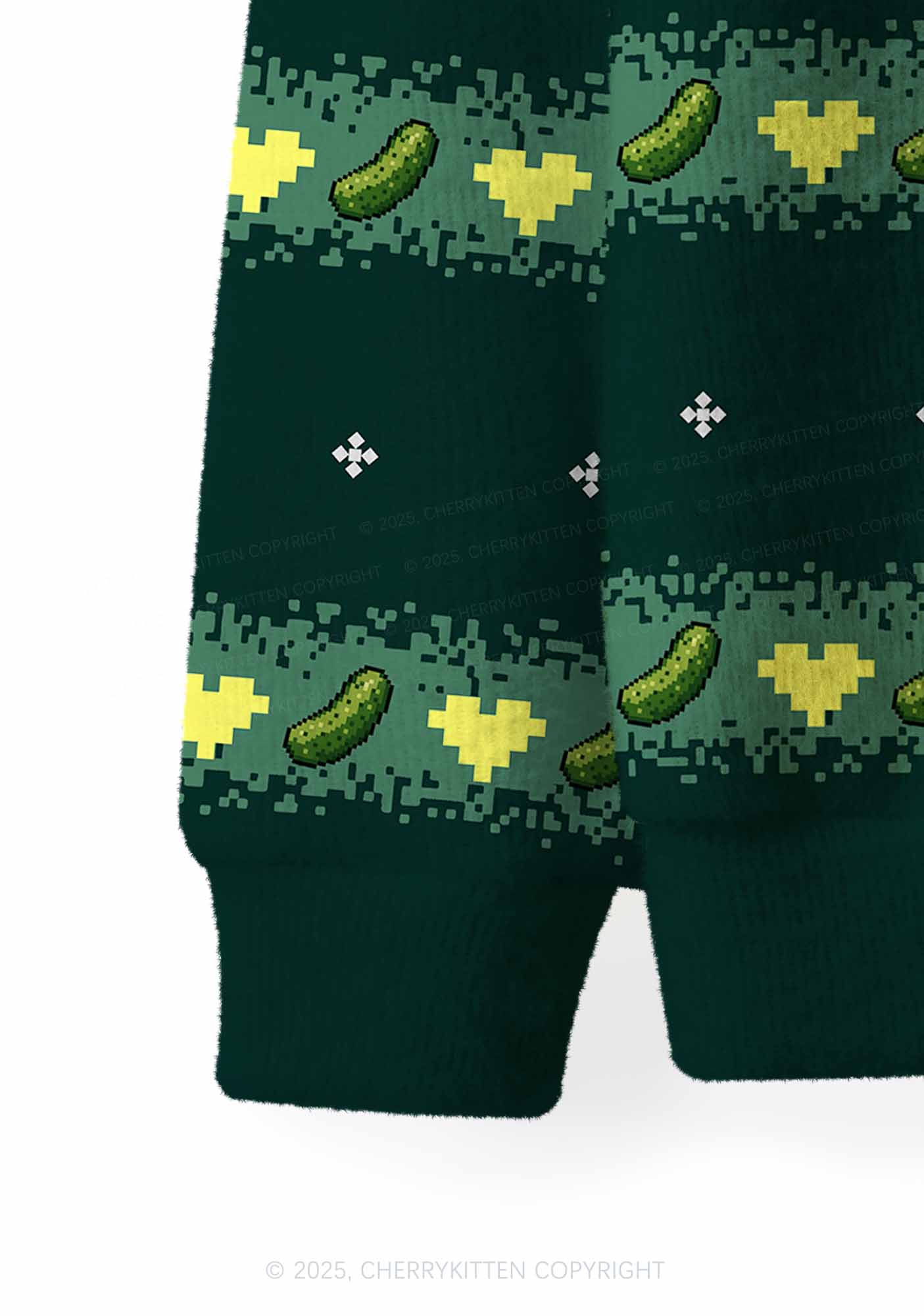 Pickle Slxt Y2K Christmas Cardigan Knit Sweatshirt Cherrykitten