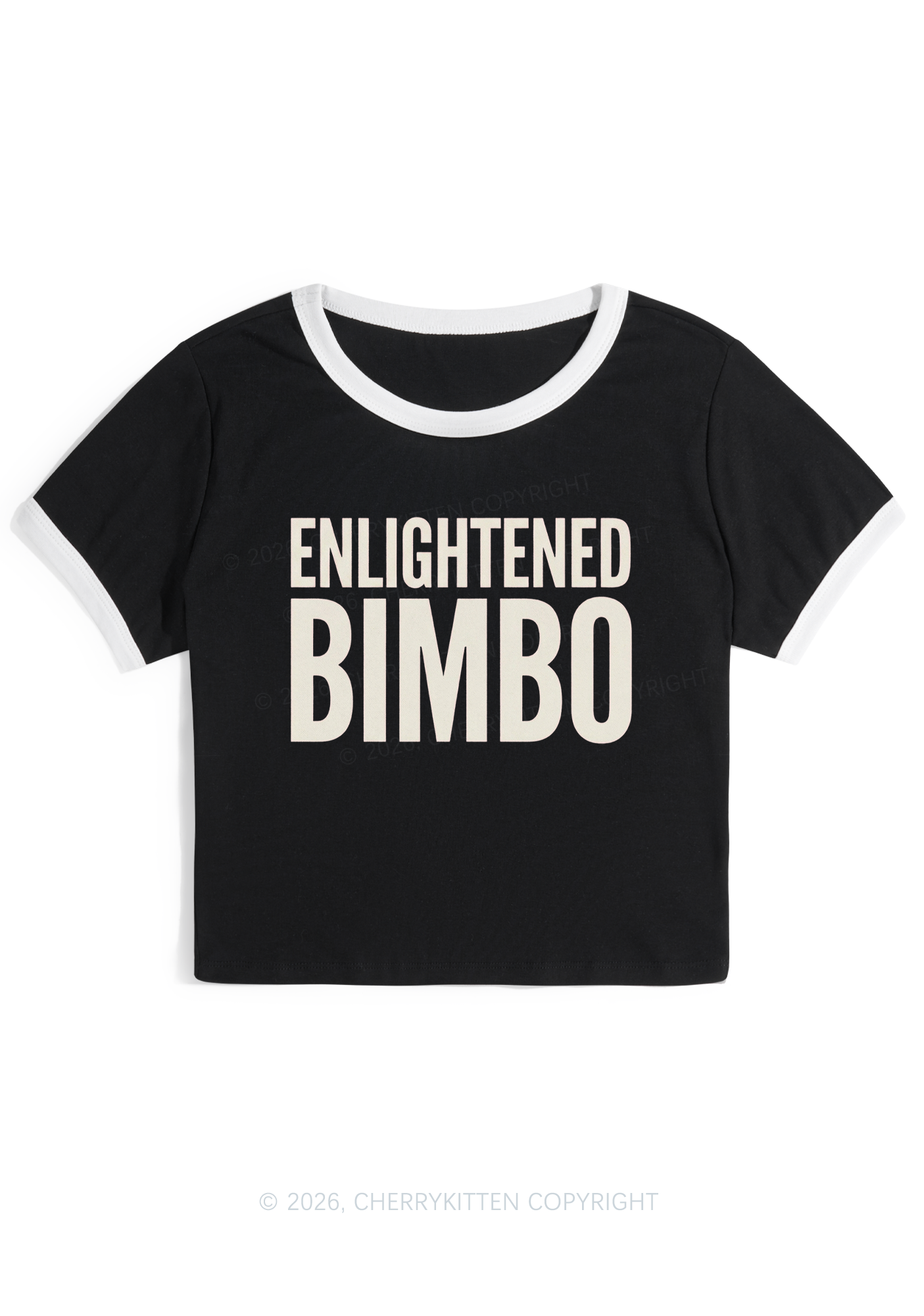 Enlightened Bimbo Y2K Ringer Tee Cherrykitten