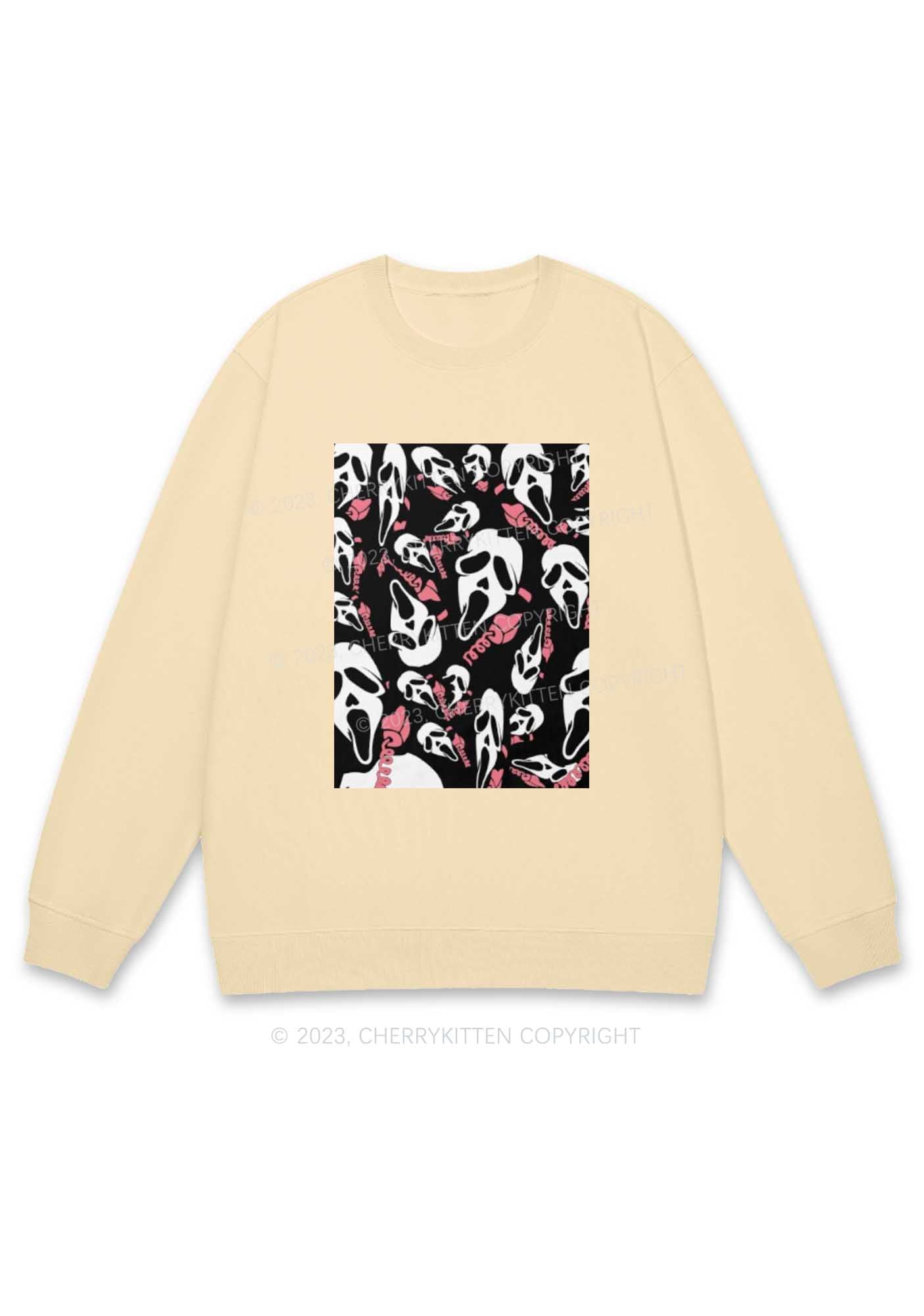 Horror Ghost Hang Up Halloween Y2K Sweatshirt Cherrykitten