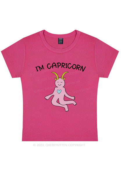 I'm Capricorn Y2K Baby Tee Cherrykitten