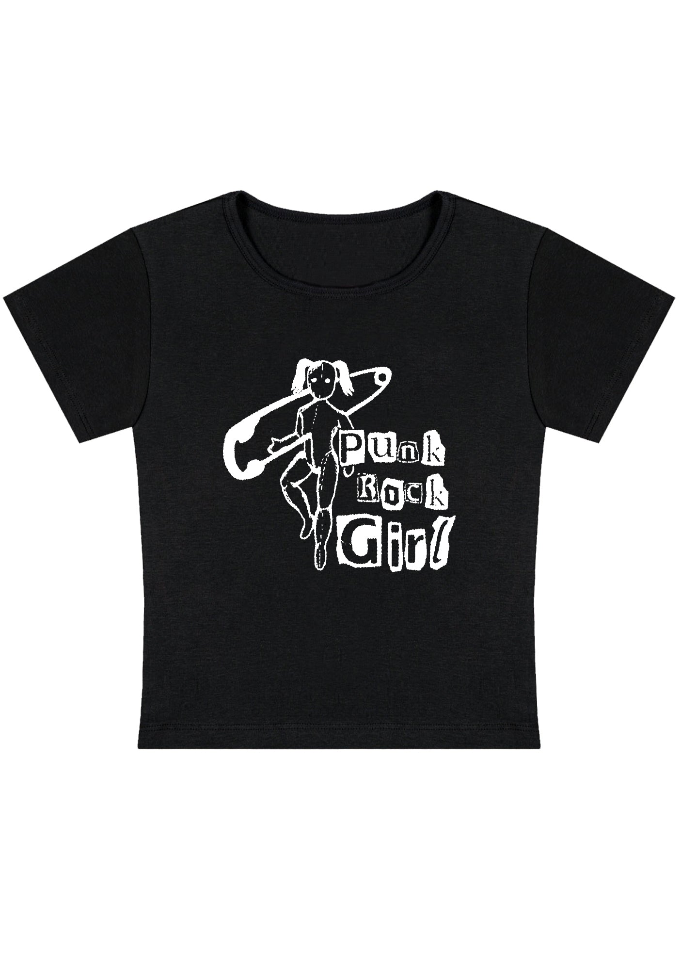 Punk Rock Girl Y2K Baby Tee