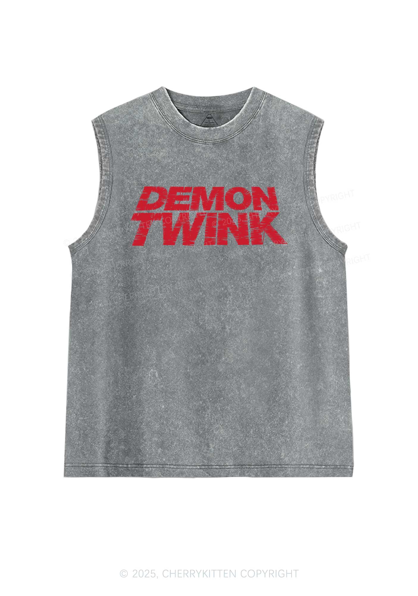 Demon Twink Pride Y2K Washed Muscle Tank Cherrykitten