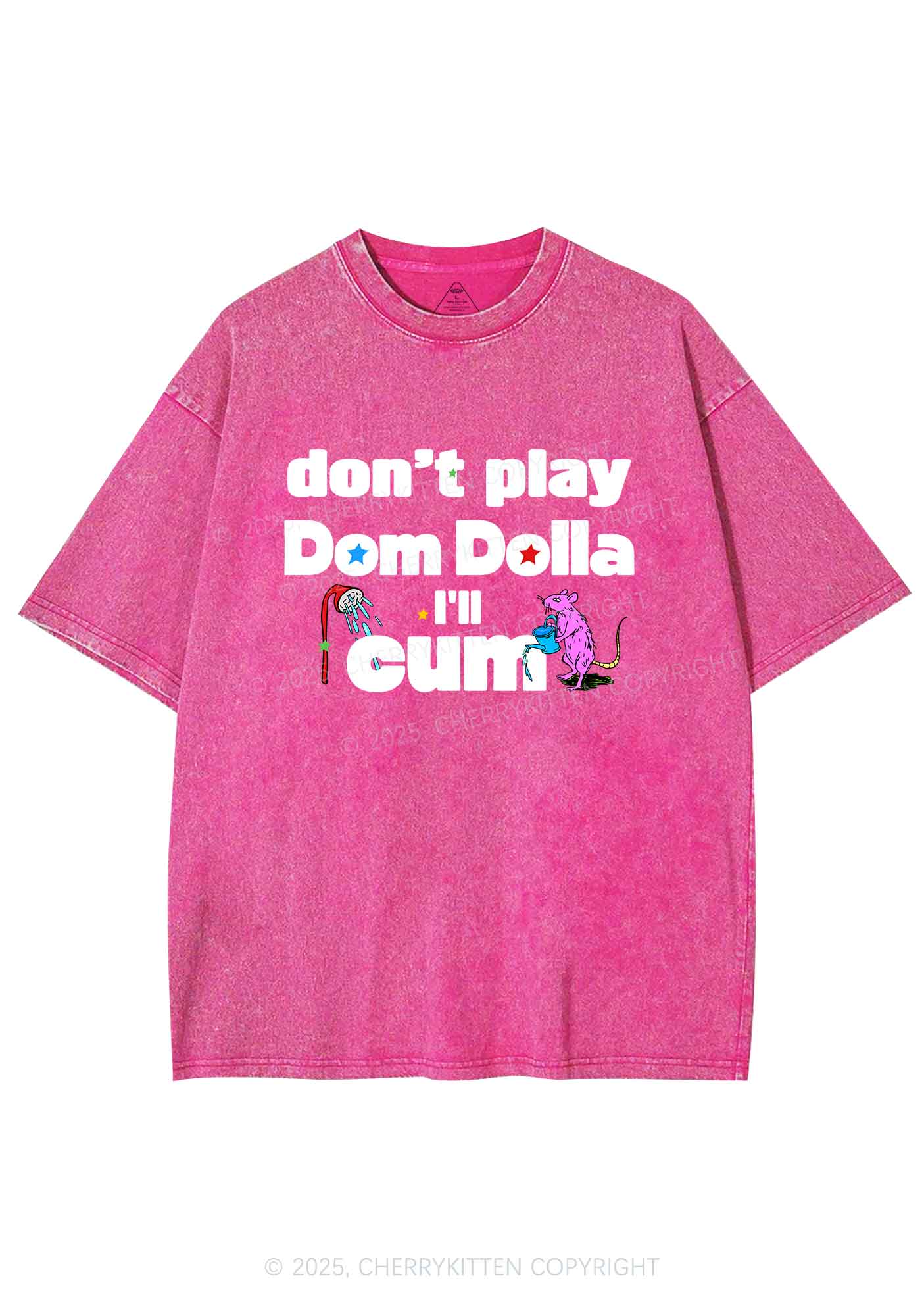 Do Not Play Dom Y2K Shirts Washed Tee Cherrykitten