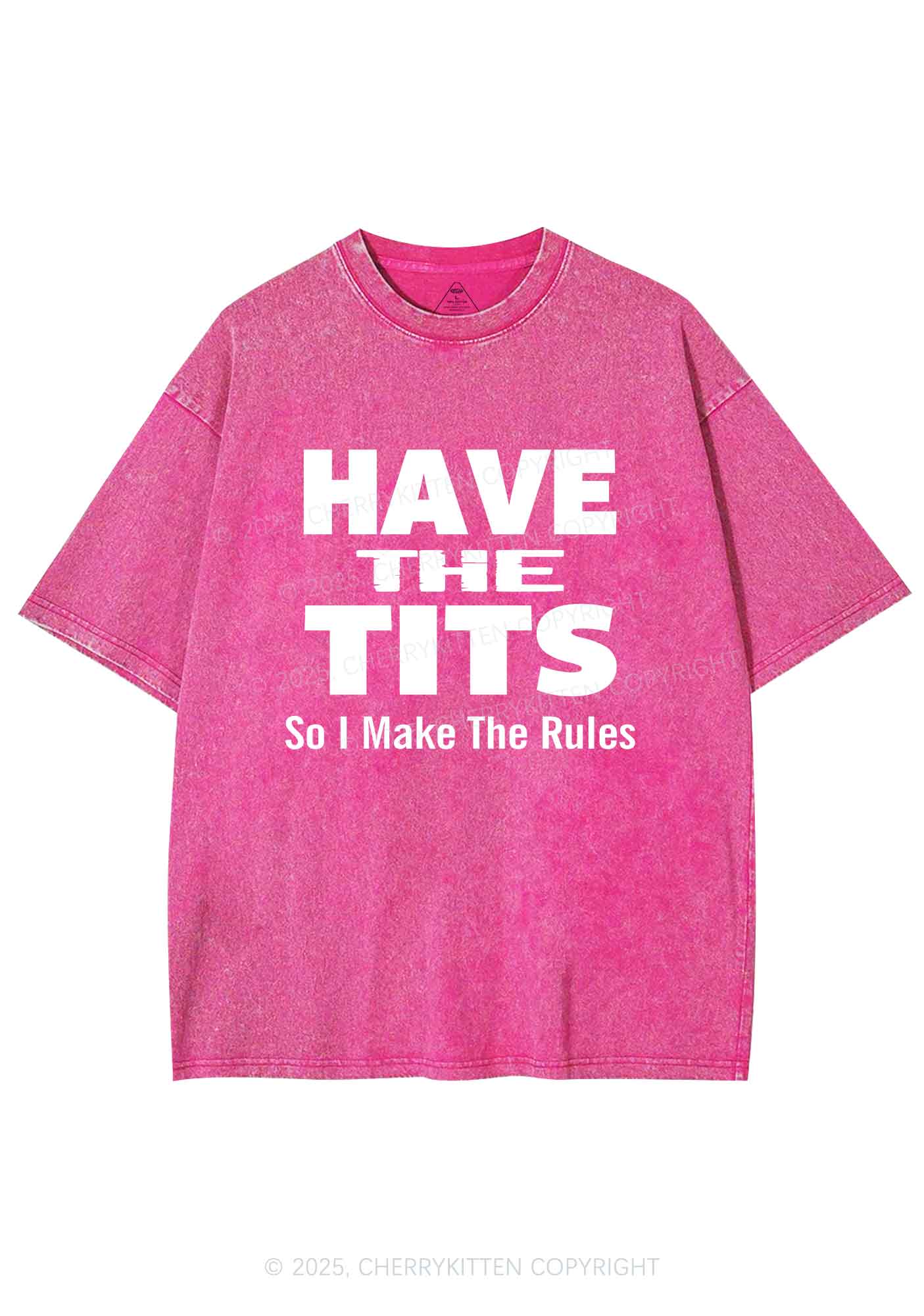 I Make Rules Y2K Shirts Washed Tee Cherrykitten