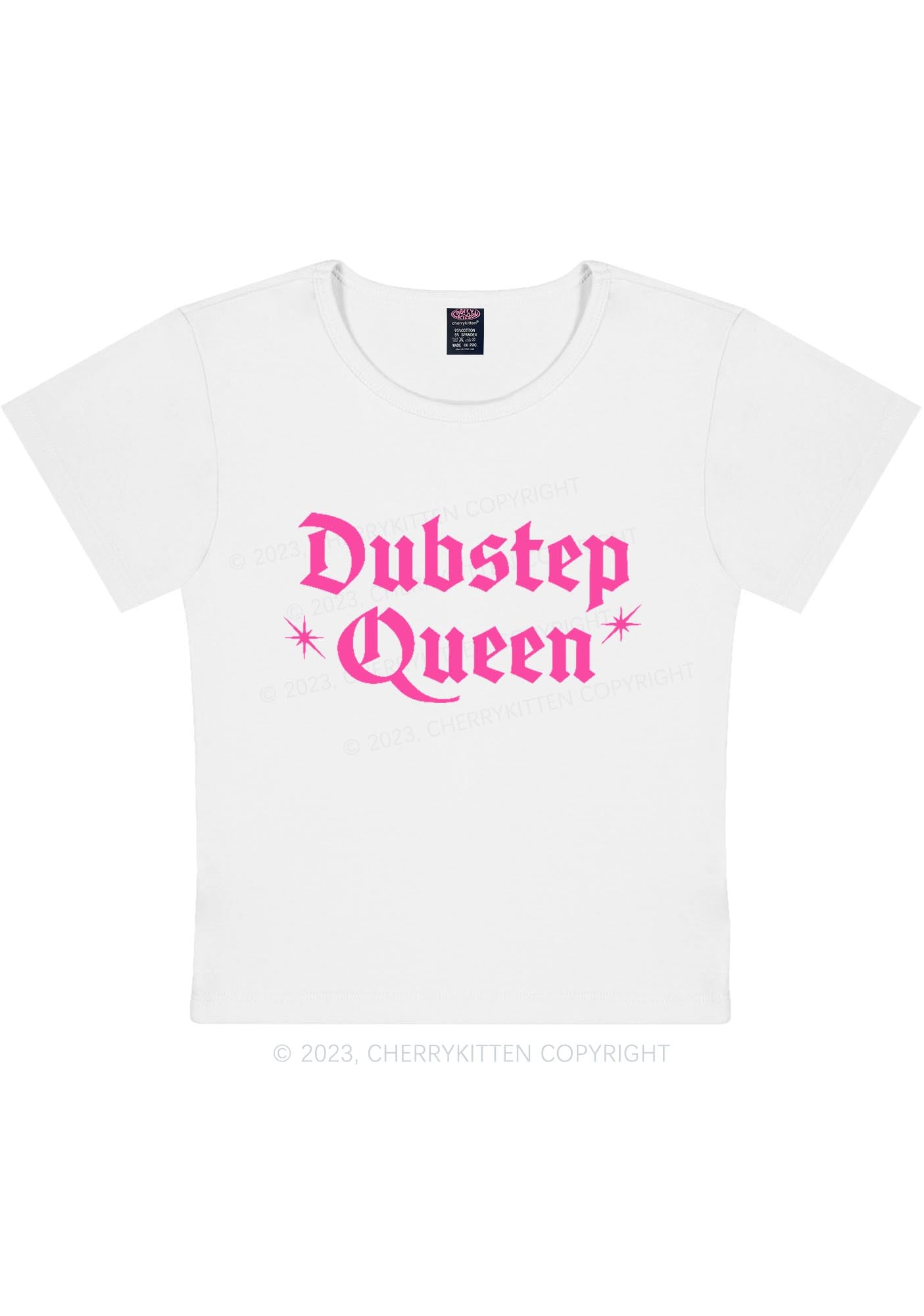 Dubstep Queen Y2K Baby Tee Cherrykitten