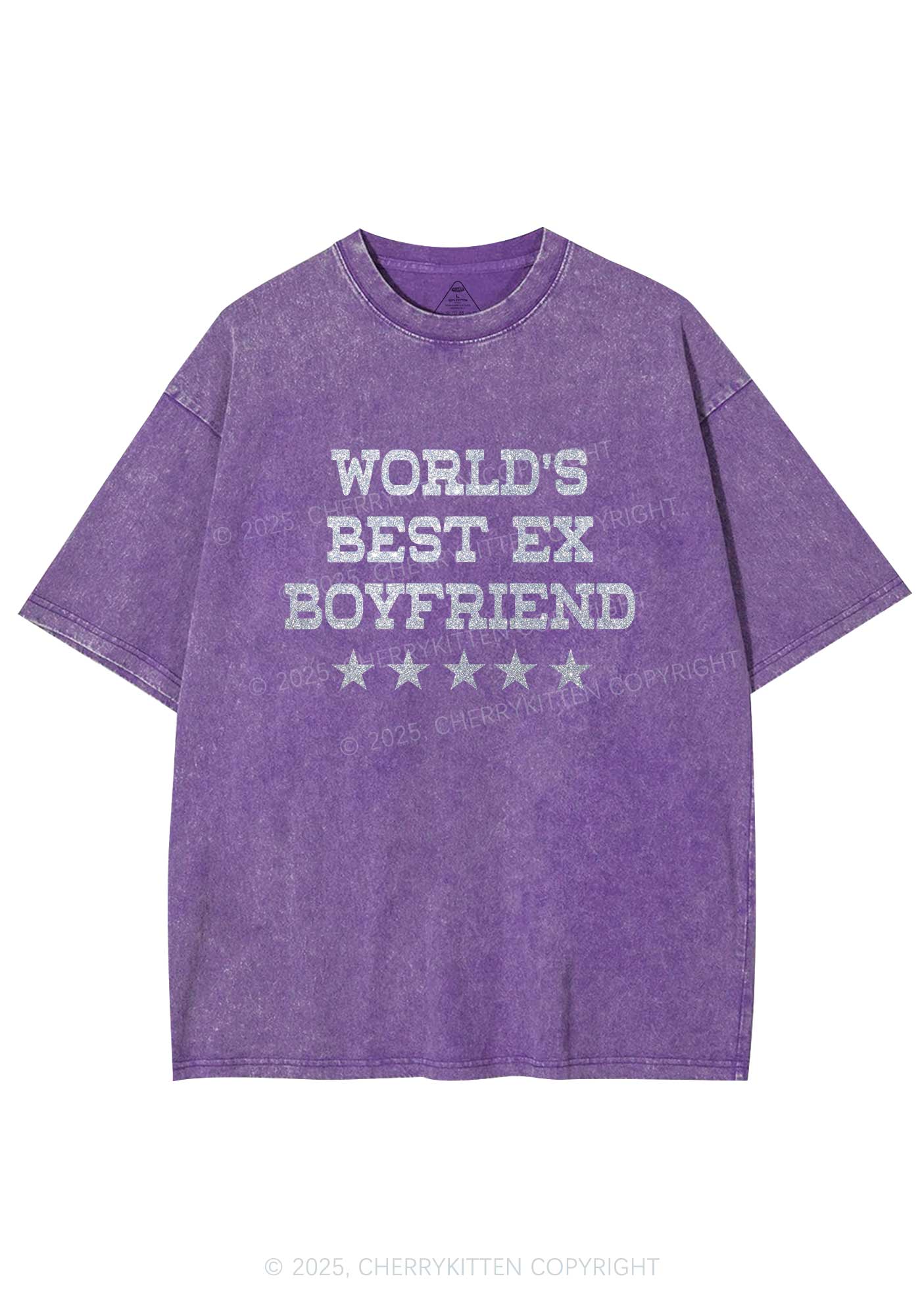 Glitter Best Ex Boyfriend Y2K Shirts Washed Tee Cherrykitten