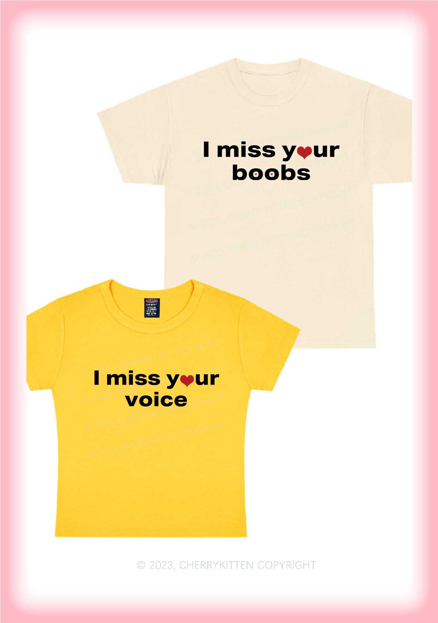 Miss Your Voice Y2K Valentine's Day Shirt Cherrykitten