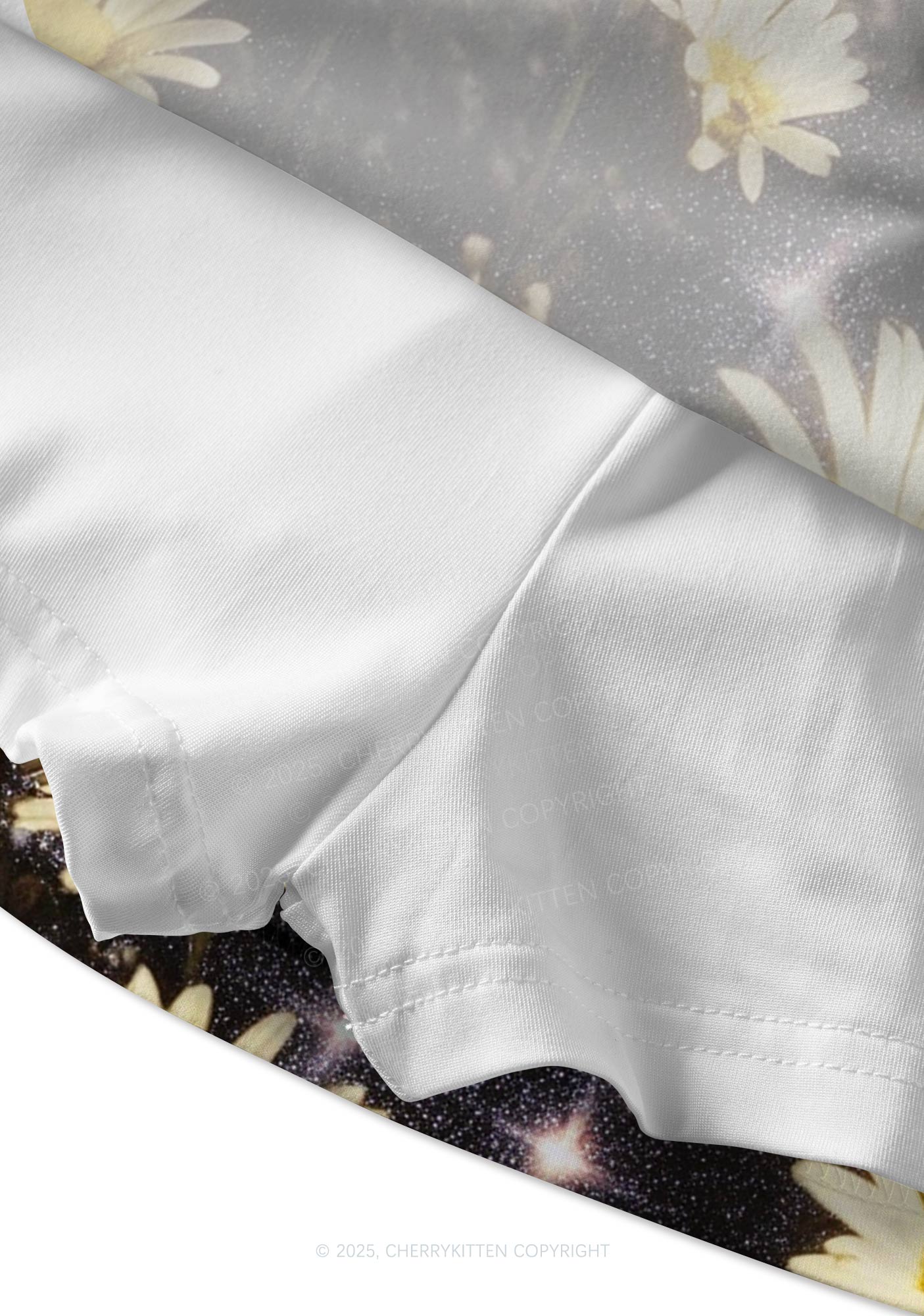 Yellow Daisy Y2K Print Mini Skirt Cherrykitten