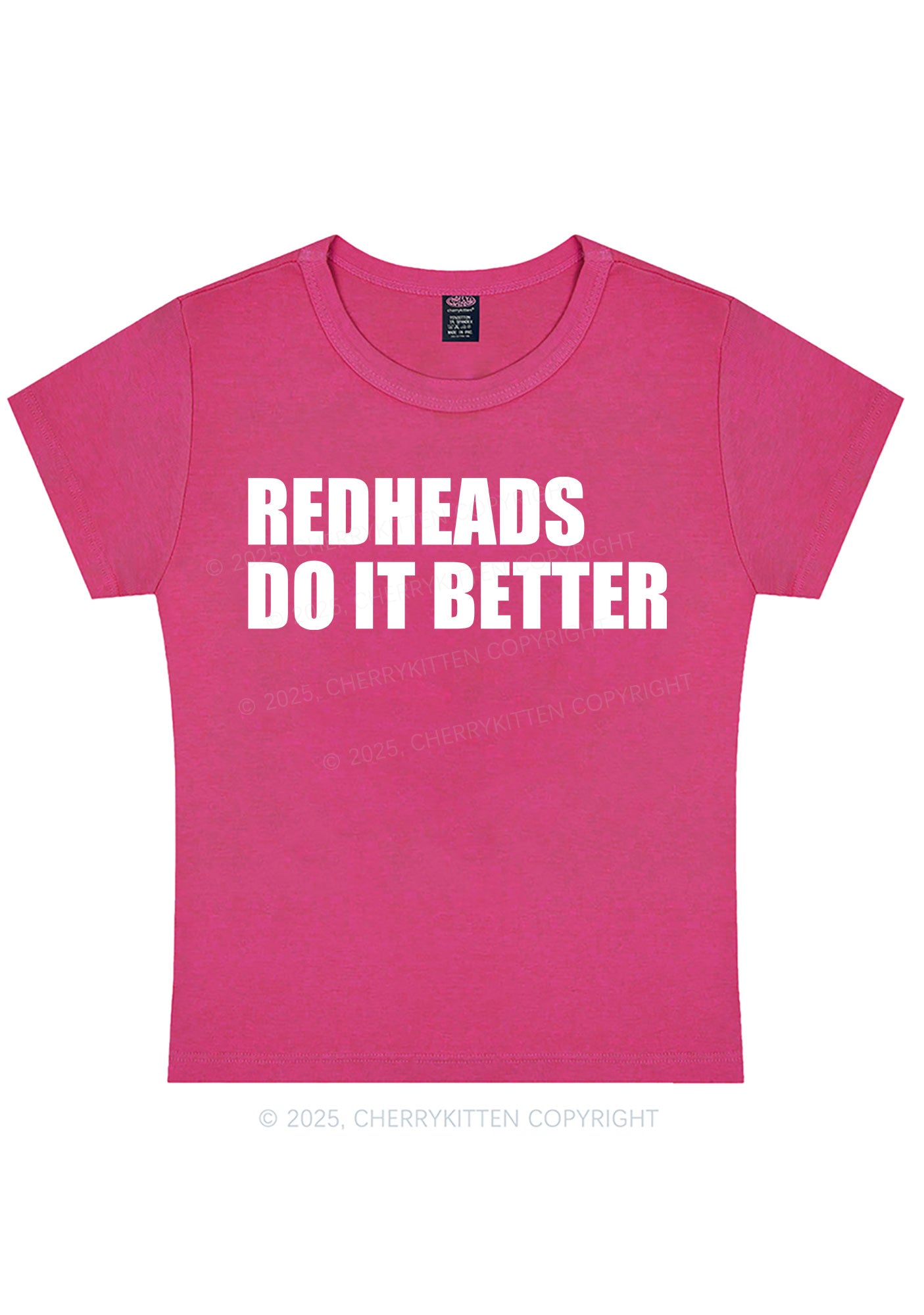 Curvy Redheads Do It Better Y2K Baby Tee Cherrykitten