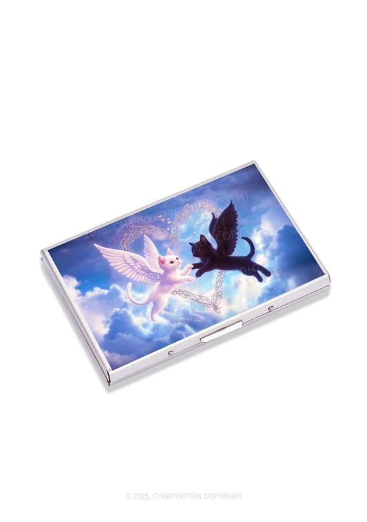 Cat Angel Y2K Mirror Cigarette Case Cherrykitten