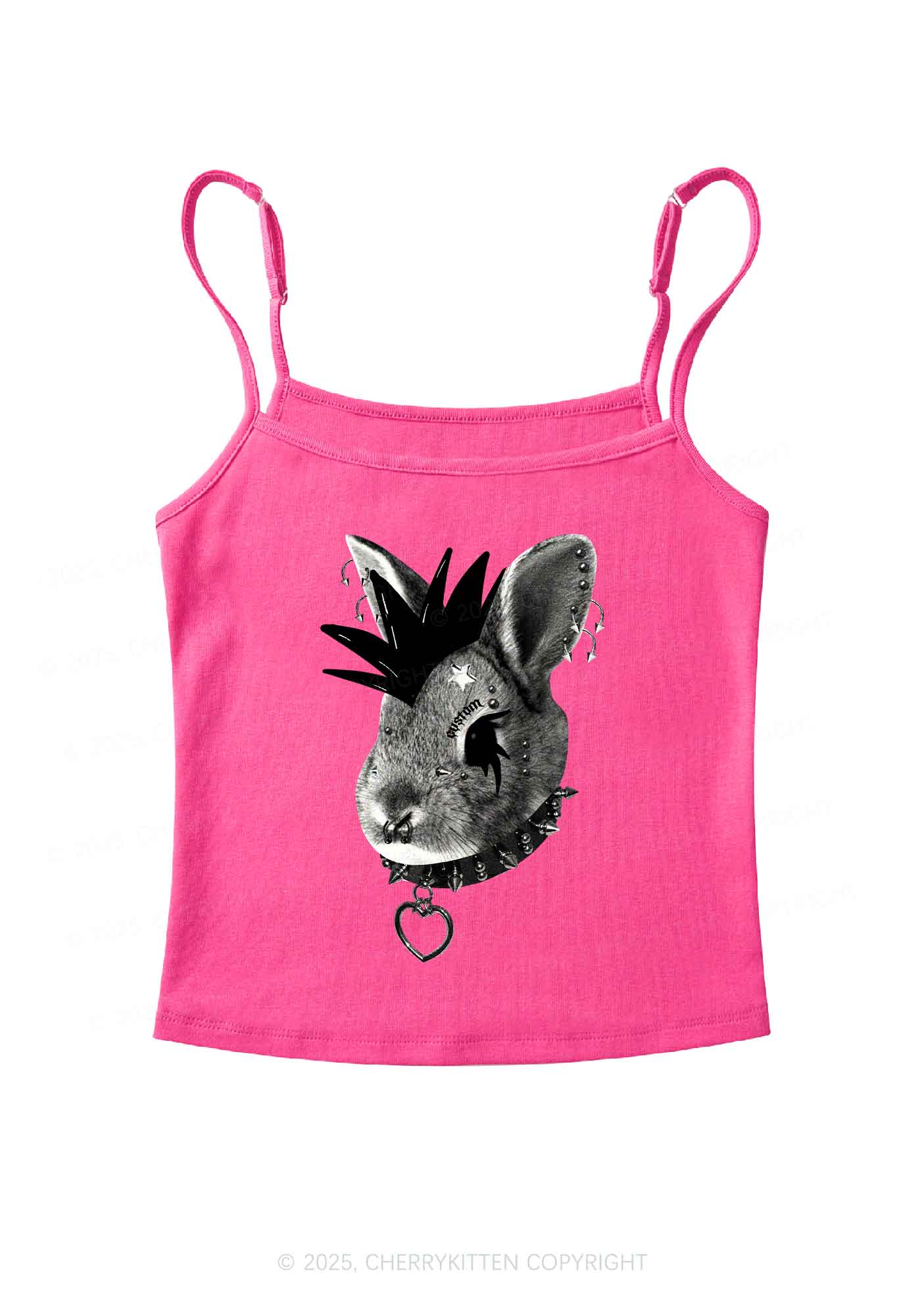 Custom Punk Pet Y2K Spaghetti Strap Cami Cherrykitten