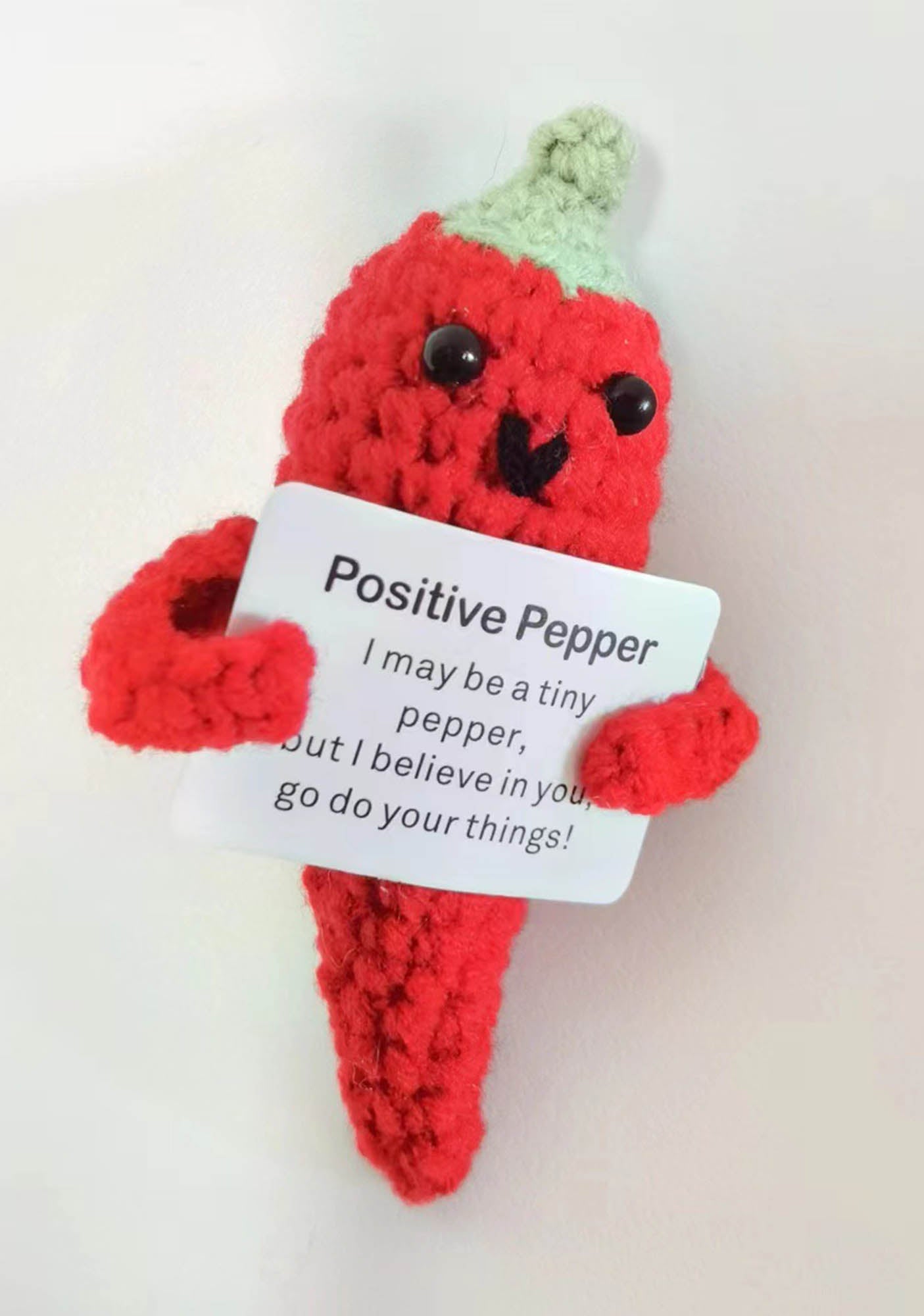 Positive Potato Y2K Handmade Crochet Pendant Cherrykitten