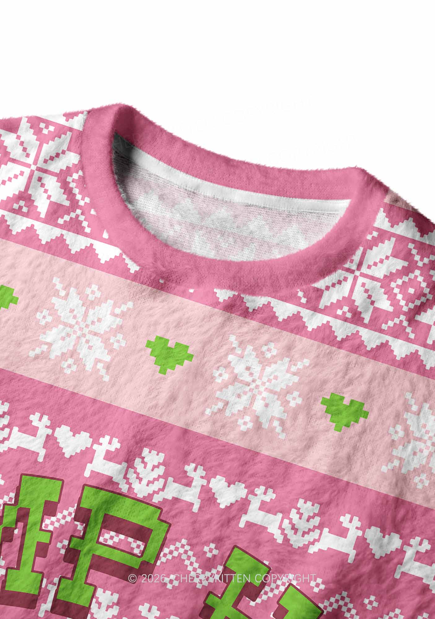 Dump Him Y2K Christmas Knit Sweatshirt Cherrykitten