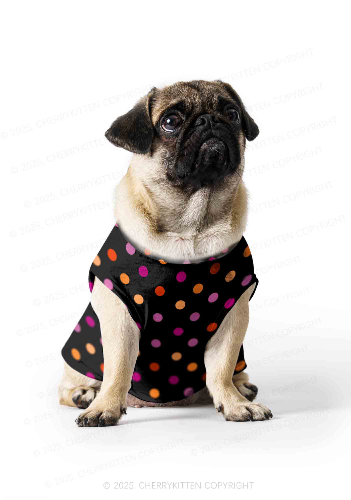 Lesbian Dots Pride Y2K Pet Tank Top Cherrykitten